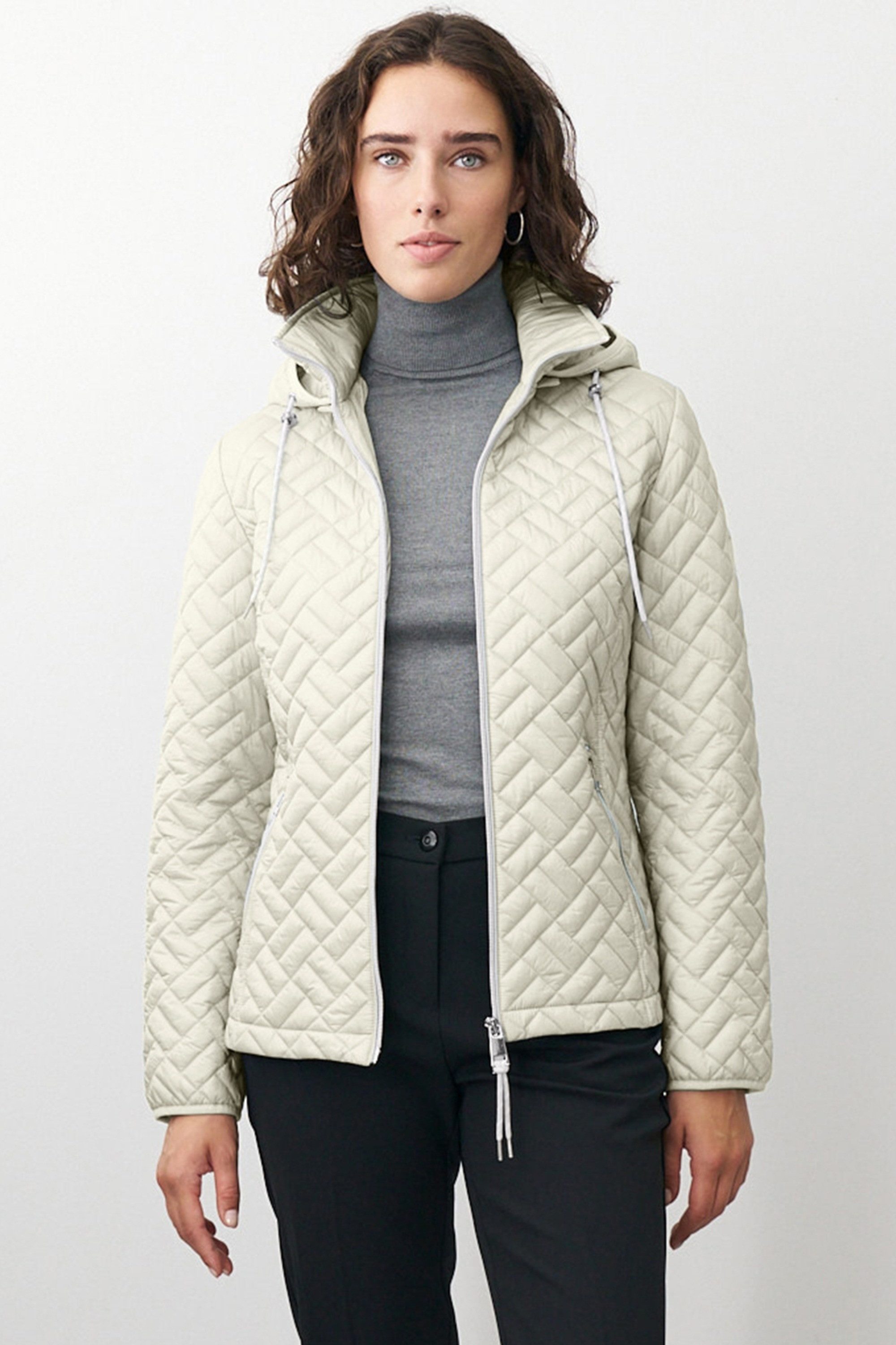 Barbara Lebek Steppjacke leichte Übergangsjacke oder Frühlingsjacke mit abnehmbarer Kapuze