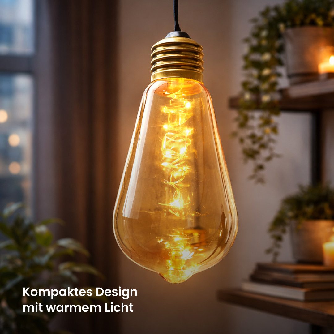 STAR TRADING Pendelleuchte Glow, Gemütliche Flammen-Atmosphäre: Tanzender LED-Flammen-Effekt in warmem