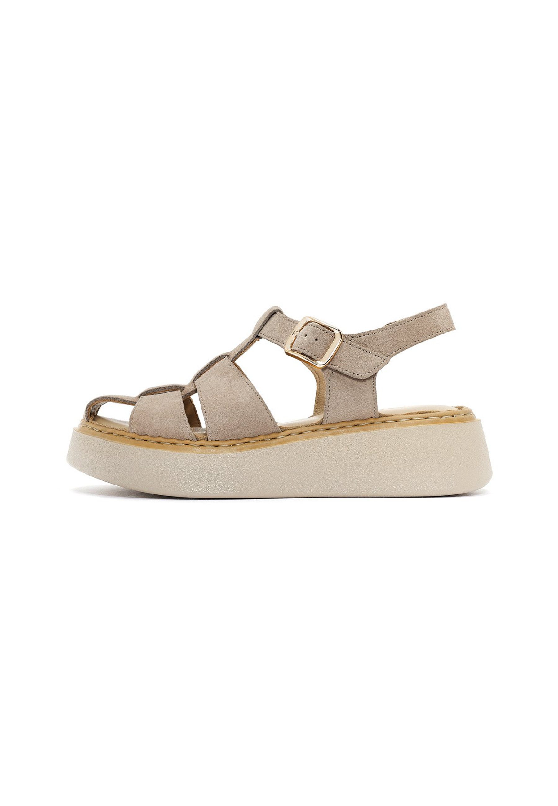 Derimod Ledersandalen Sandale Lederfutter, TPU Sohle, Absatz 4 cm