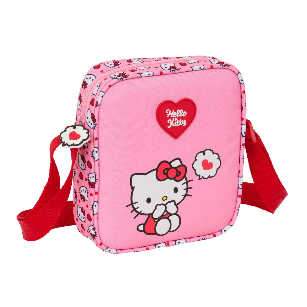 Hello Kitty Kinderrucksack Kindertasche Umhängetasche Hello Kitty Rosa 16x18x4 cm