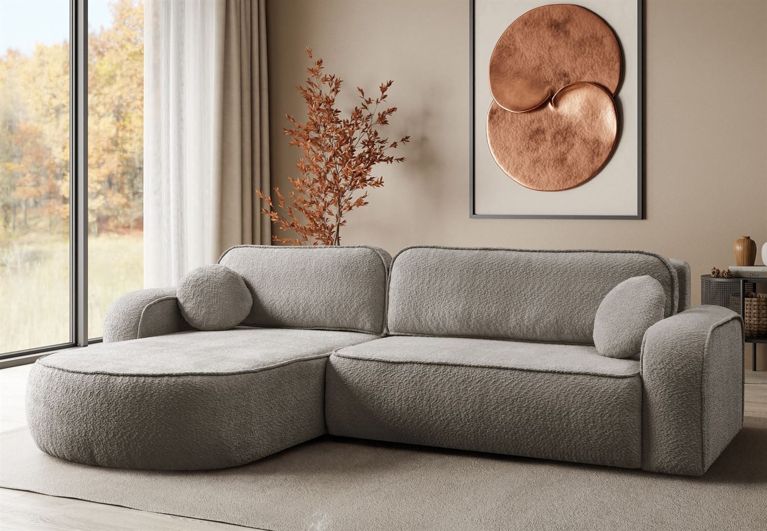 Lookway Ecksofa VENUS II mit Schlaffunktion und Bettkasten, Breite: 275 cm