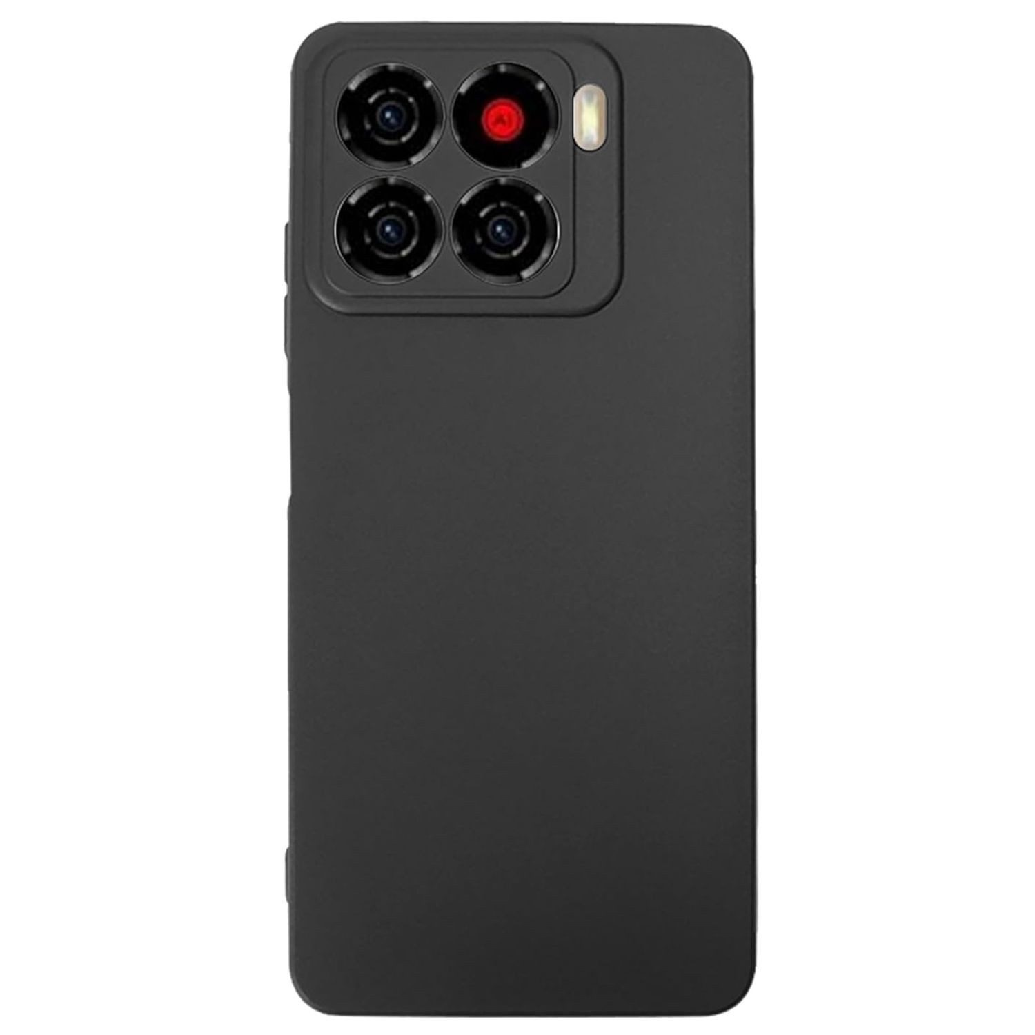 Wigento Handyhülle Für ZTE Blade A56 Silikon TPU Schutz Hülle Ultra Dünn Flexibel Schwarz, Stilvolle TPU Hülle, präzise Aussparungen, schützend