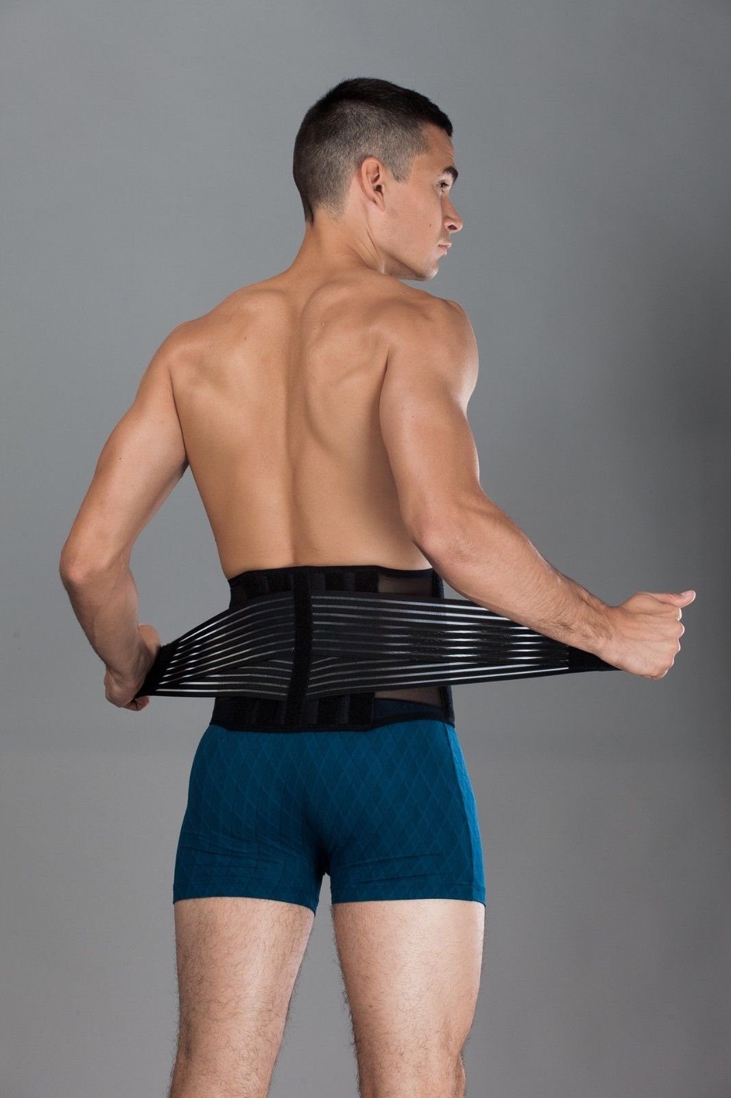 Lorey Medtec Rückenbandage Lumbalstütze mit 3D-Netzgewebe & Flachfedern – verstellbar, Unisex