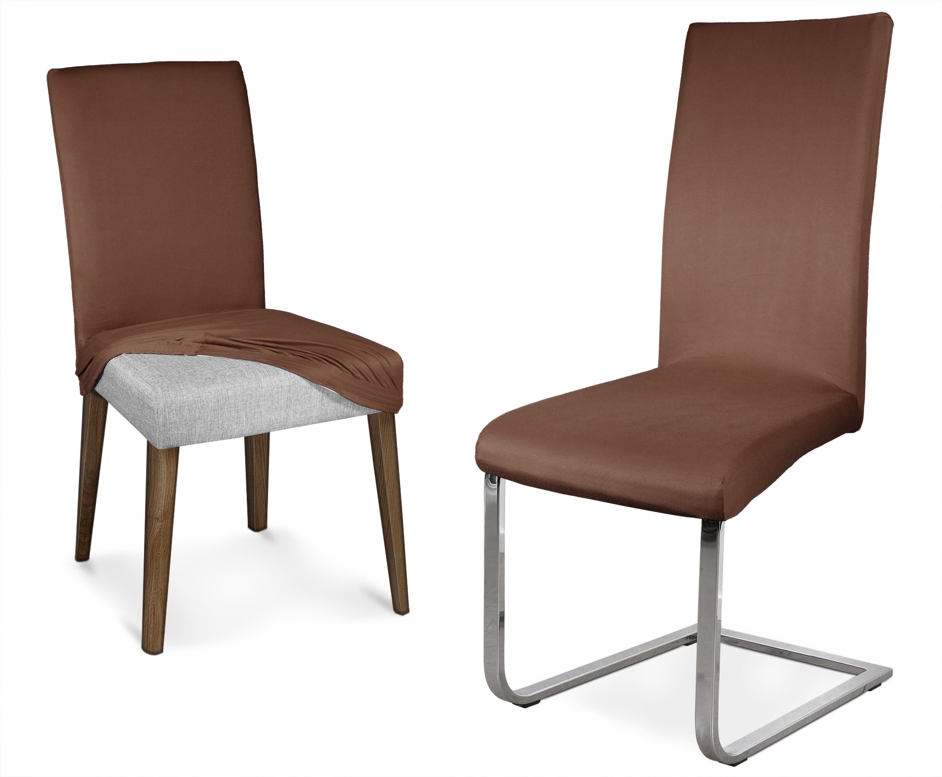 Beautex Stuhlhusse Mikrofaser Stuhlhusse, elastische Stretch Husse Bi-Elastic