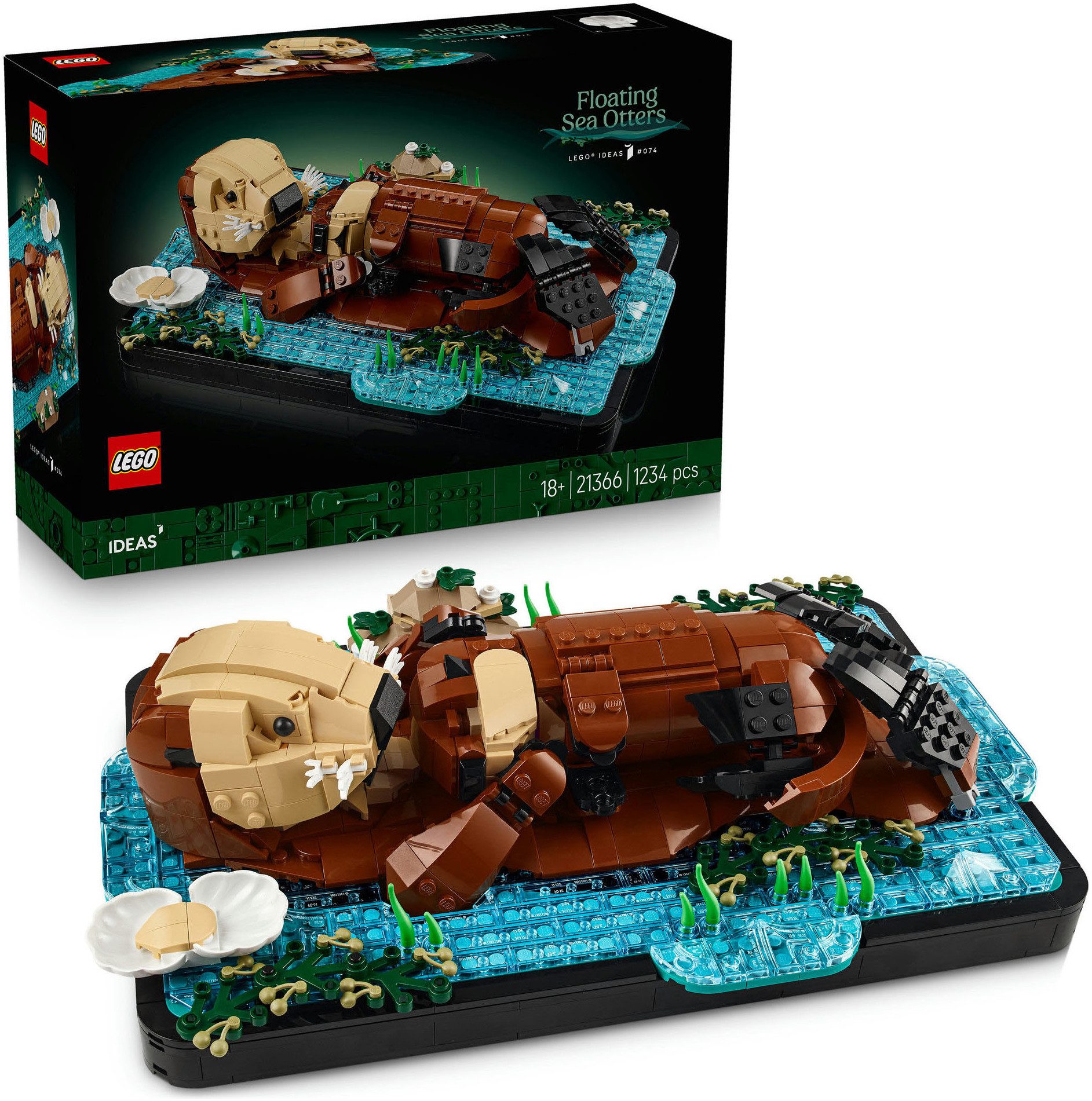 LEGO® Schwimmende Otter (21366), LEGO Ideas Konstruktionsspielsteine, (1234 St)