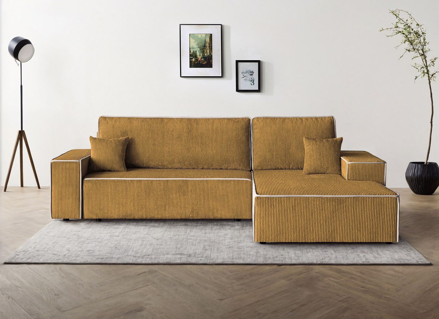 Beautysofa Ecksofa ERNI, inkl. Schlaffunktion, Bettkasten, günstig online kaufen