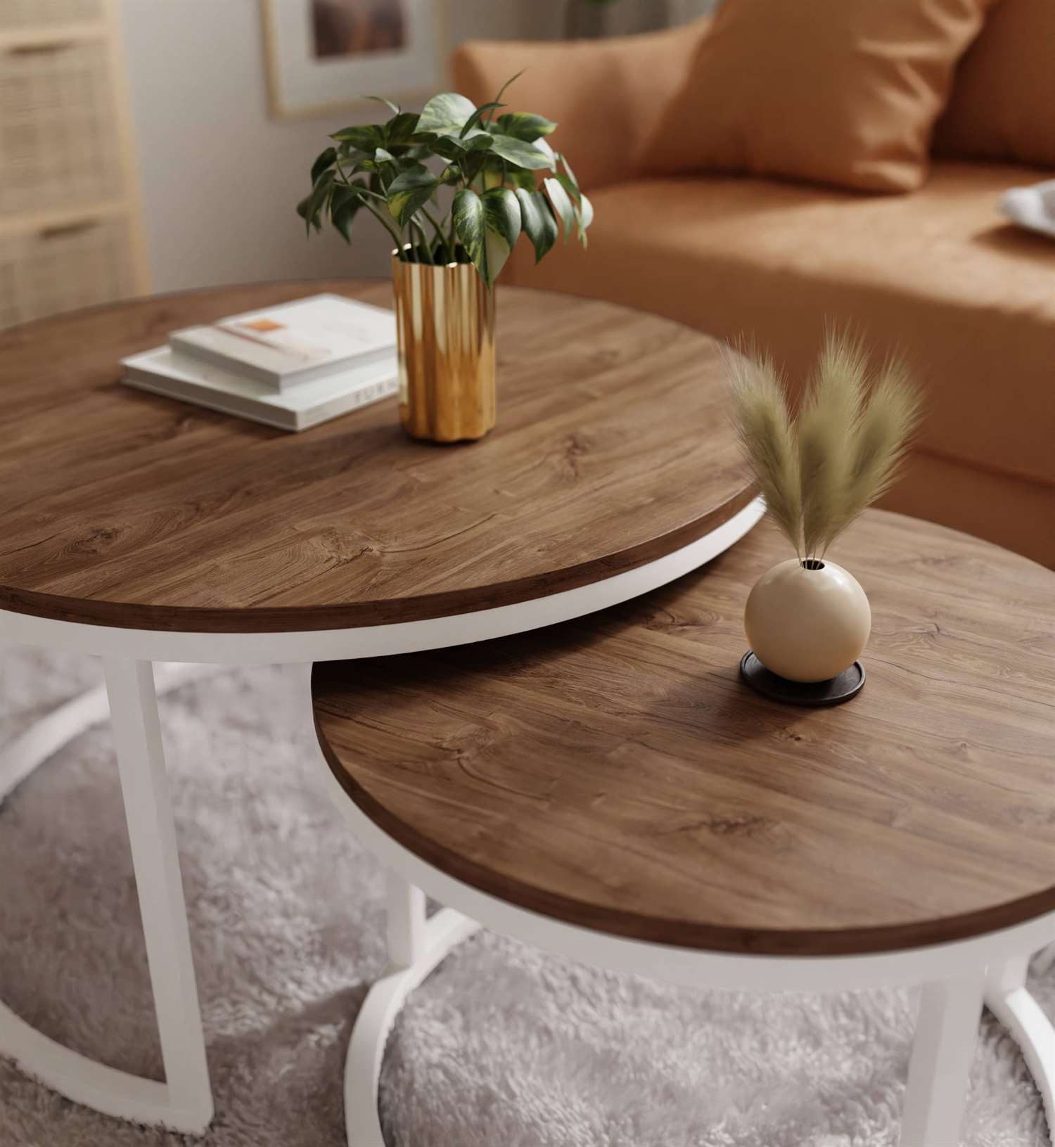 ALLHOUSE24 Couchtisch runder Sofatisch 2 in günstig online kaufen