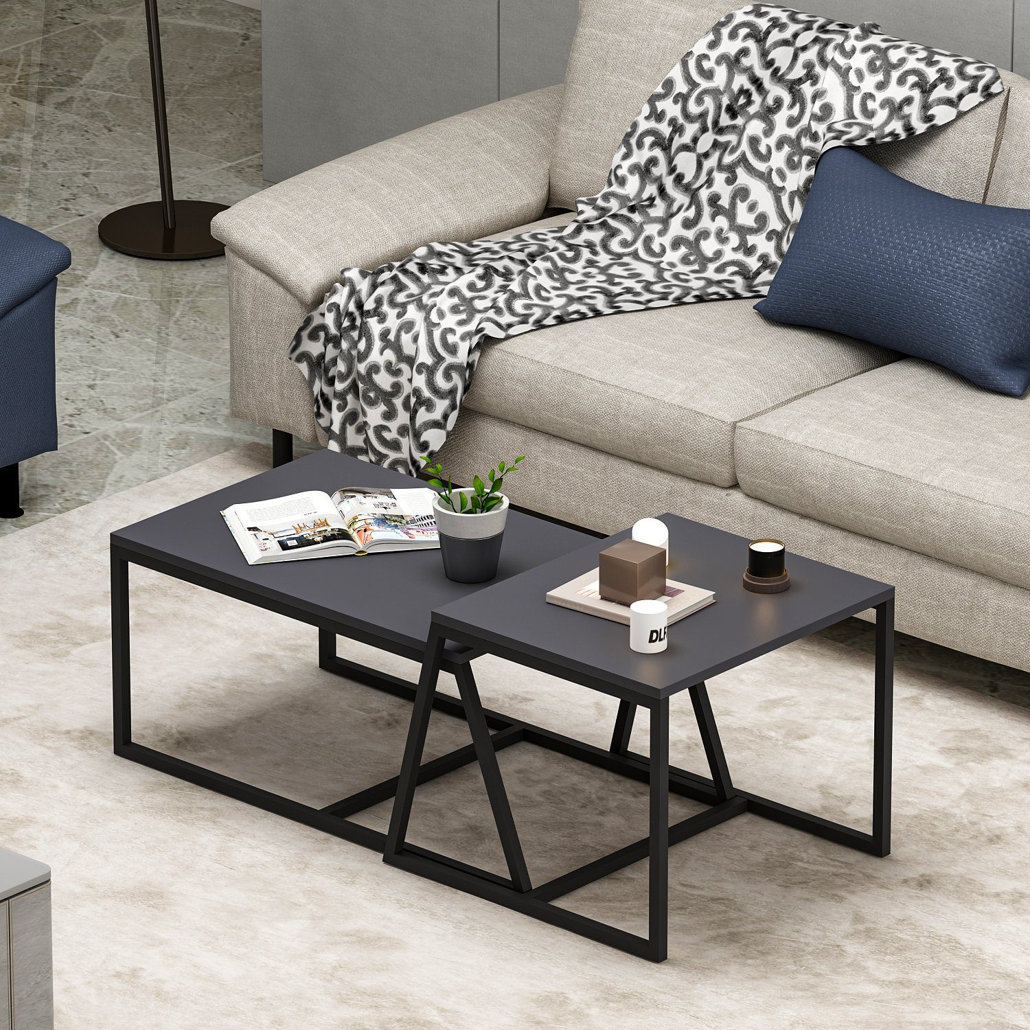 Skye 38x75x50 Decor Minimal TRK, Anthrazit, cm Couchtisch