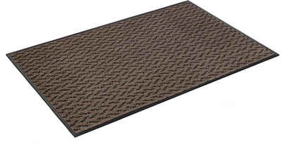 Fußmatte Duo Mocha, wash+dry by Kleen-Tex, rechteckig, Höhe: 9 mm, Schmutzfangmatte, rutschhemmend, In- und Outdoor geeignet, waschbar