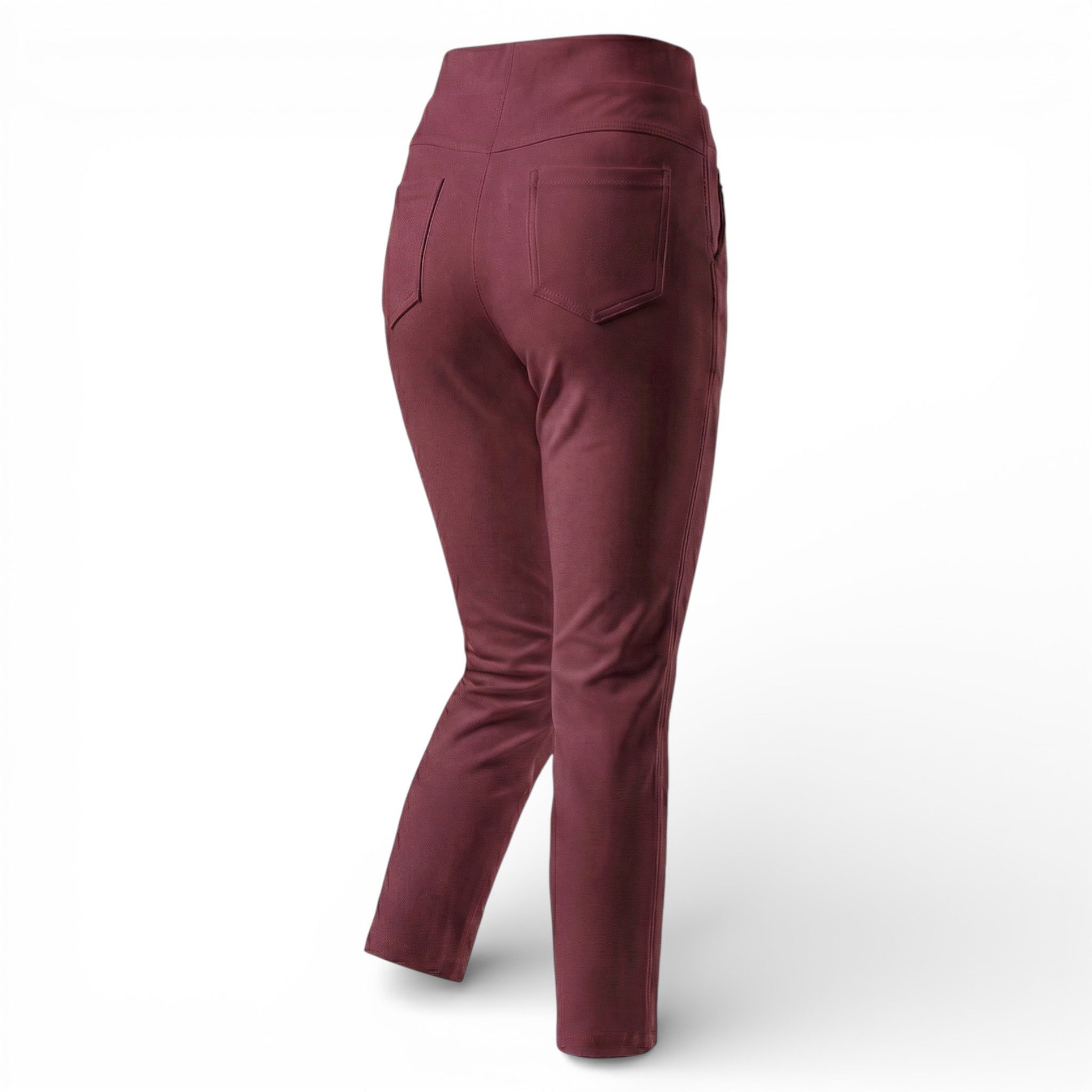 Aurela Damenmode Stretch-Hose Damen Leggings Schlupfhose mit Komfort Bund High Waist mit breitem Gummibund – Bild 5 von 5