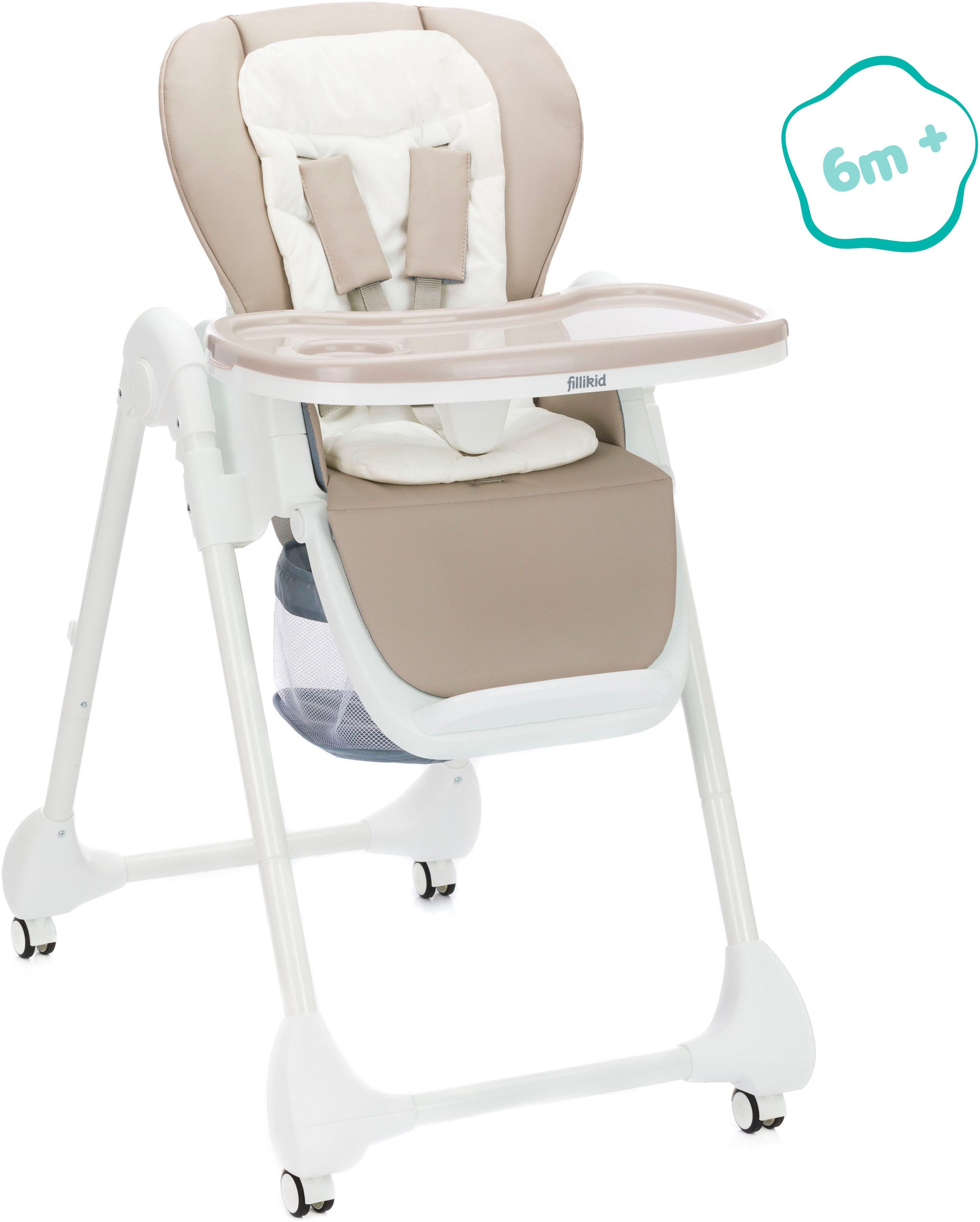Fillikid Hochstuhl Mio, weiß/taupe günstig online kaufen