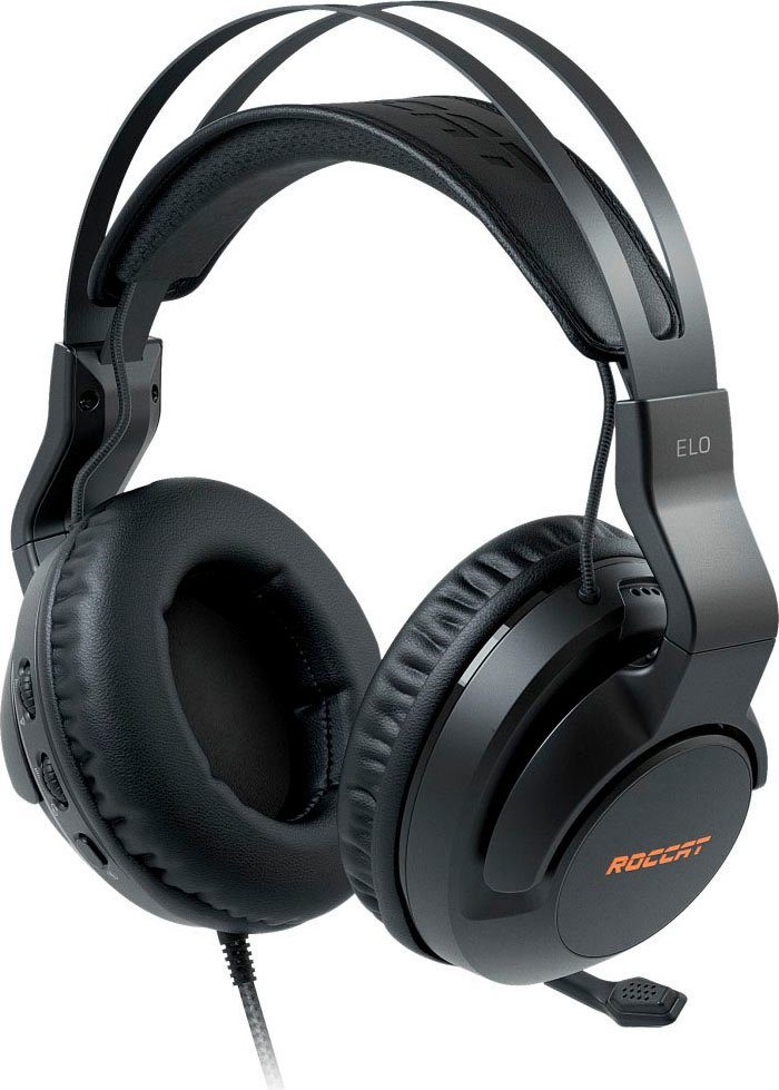 ROCCAT Elo - Gaming-Headset (Mikrofon 7.1 PC abnehmbar, Surround-Sound USB RGB Rauschunterdrückung)