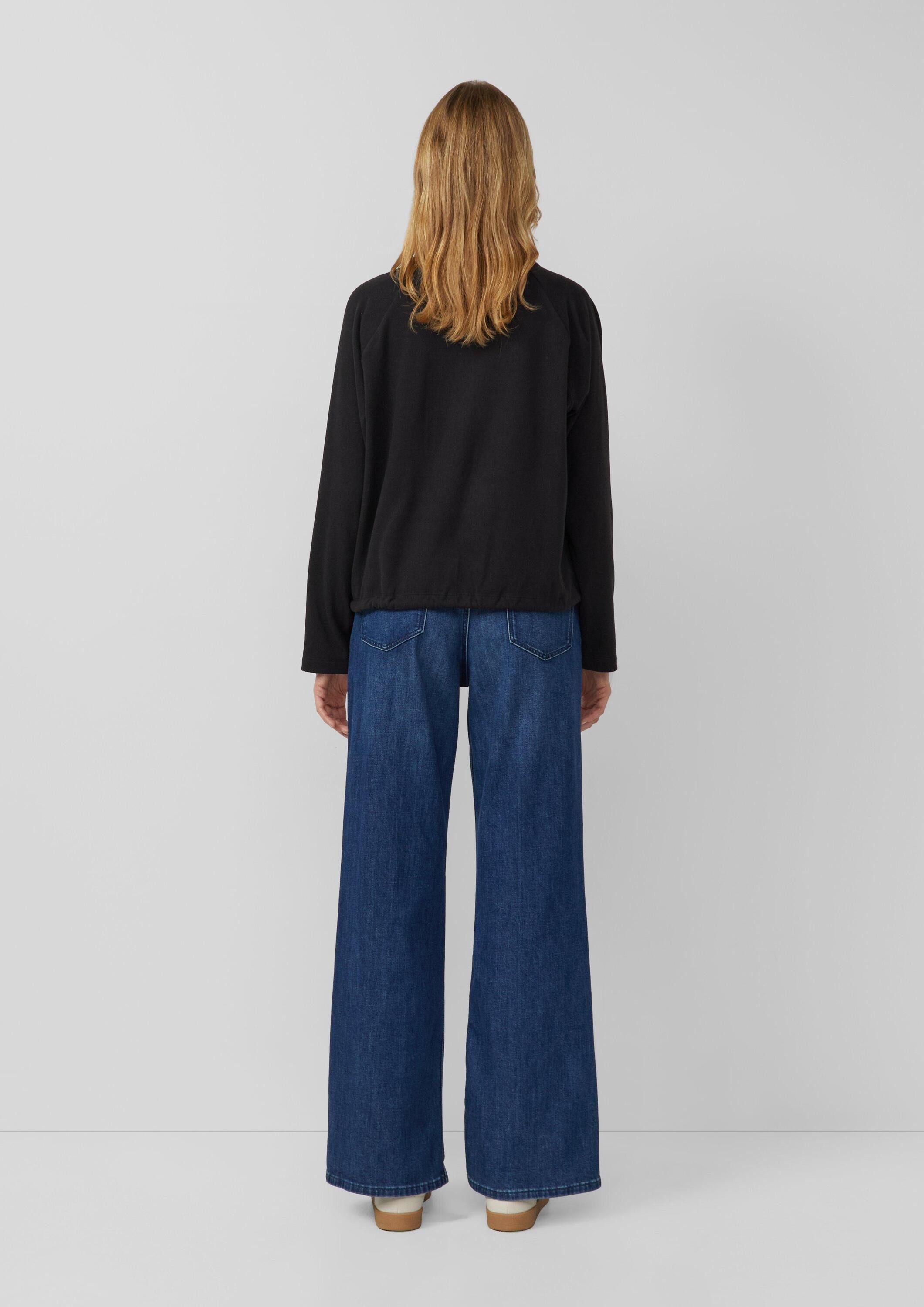 s.Oliver Sweatshirt Sweatshirt Weiches Sweatshirt mit Bindedetail