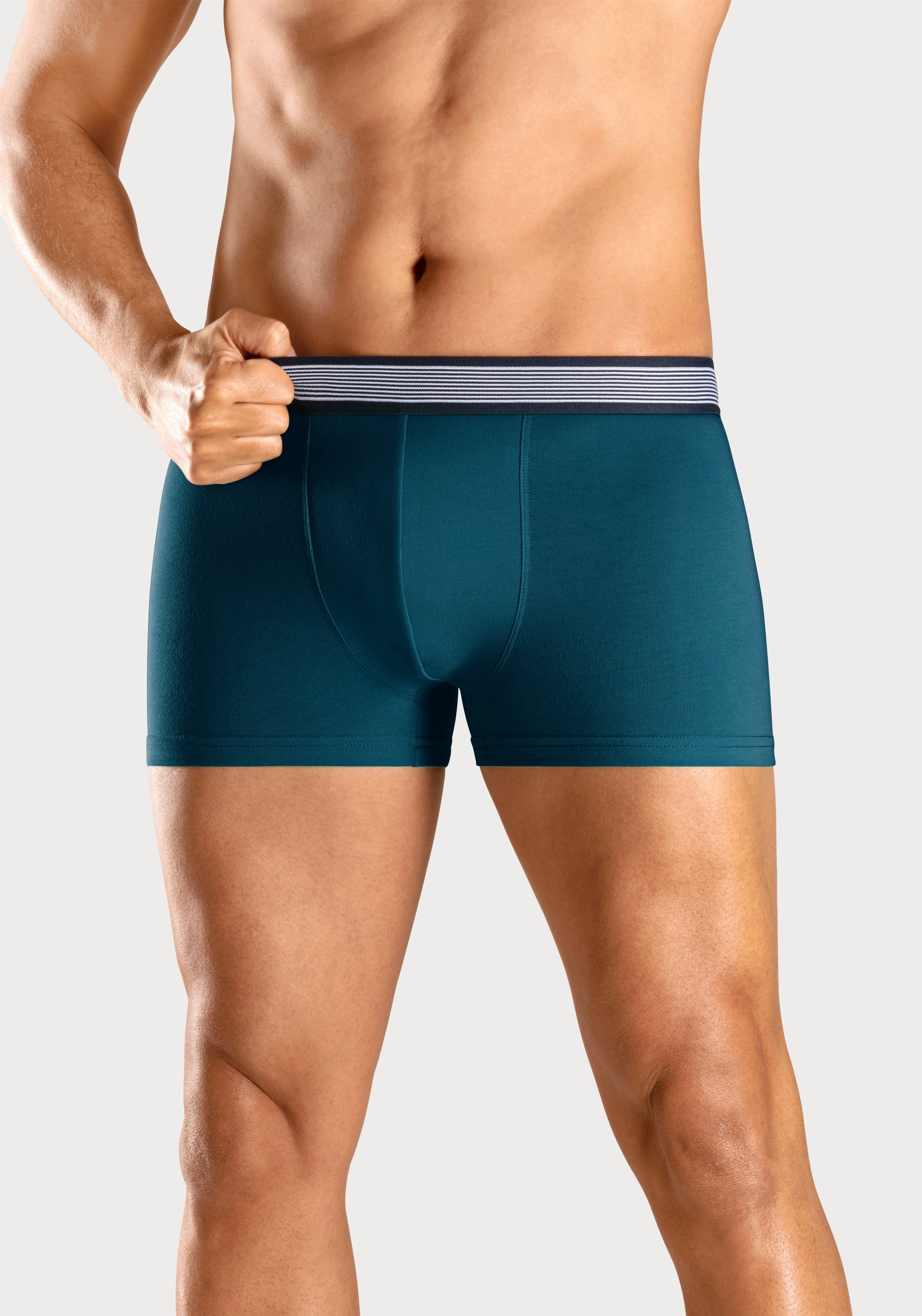 H.I.S Boxer Boxershorts für Herren (Packung, 4-St) mit gestreiftem Webbund