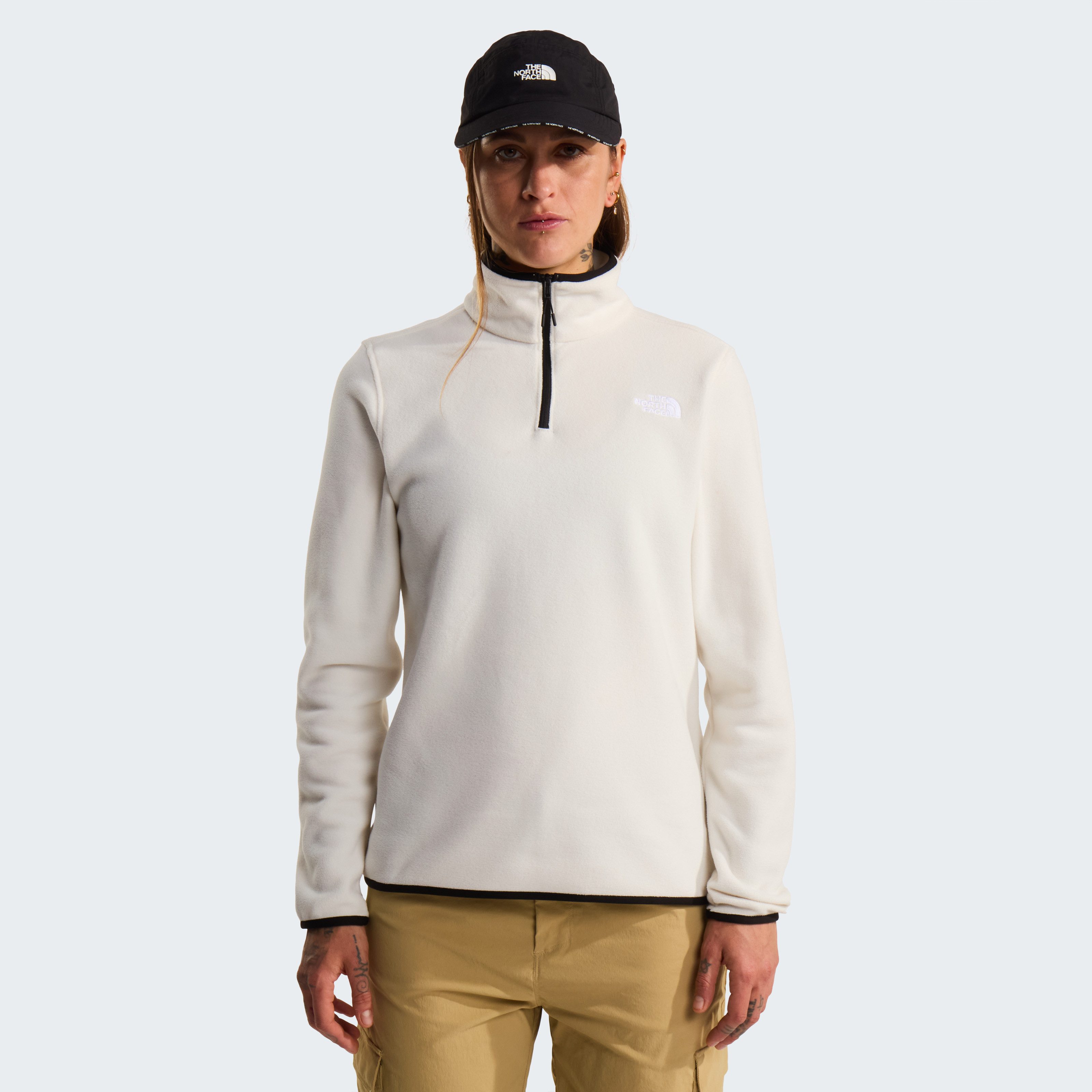 The North Face Fleecepullover W GLACIER FLEECE 1/4 ZIP JACKET Halfzip aus Polyester, mit 1/4 Reißverschluss