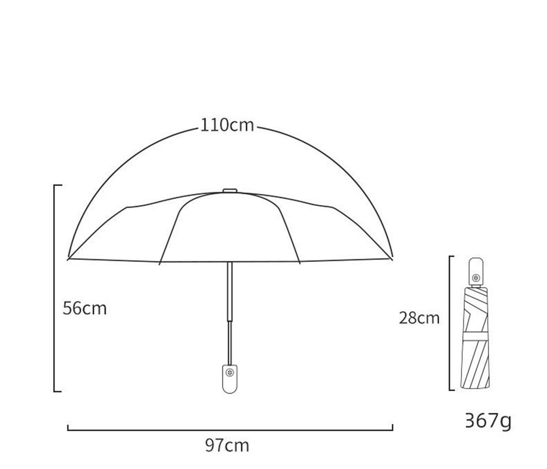 Taschenregenschirm UV-Schutzschirm schmal super leicht und YOOdy~ Sonnenschutz