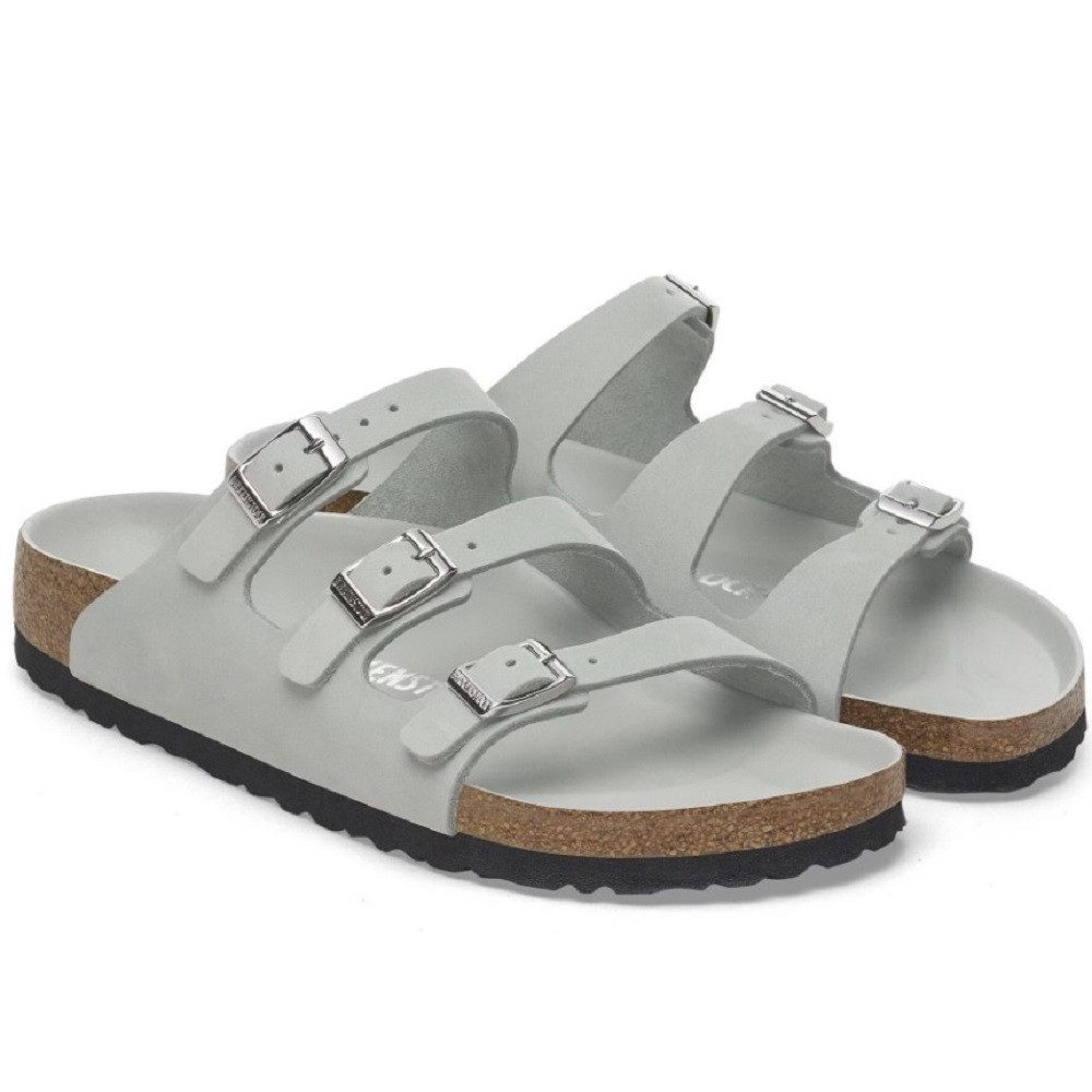 Birkenstock Florida Fresh Damen Sandalen Pantolette Leder Normale Weite 1029349 Clog Komfort