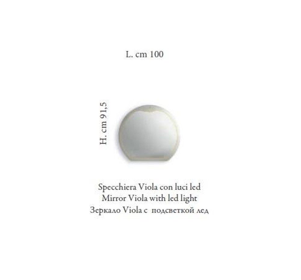 JVmoebel Spiegel Eleganter ovaler Spiegel im Art-déco-Design aus hochwertigem Glas (1-St), Made in Europa