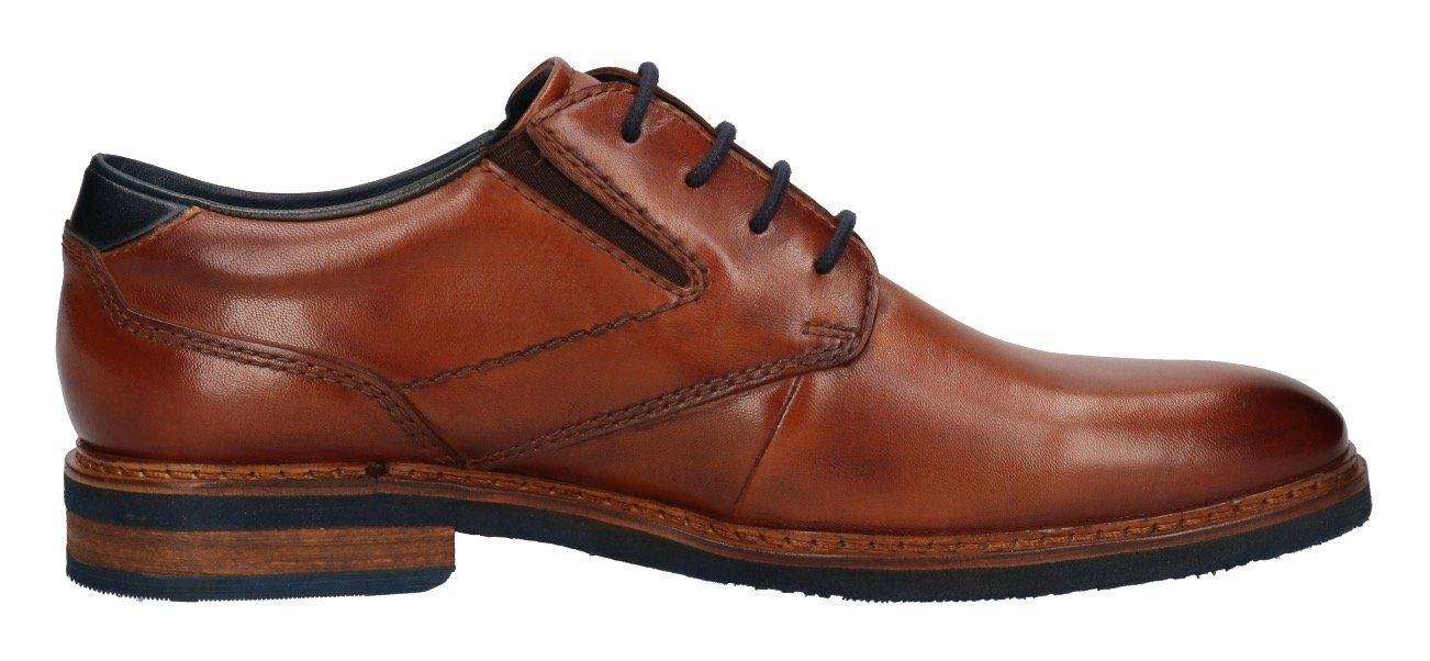 Finish, G Hand cognac Schnürschuh (weit) mit bugatti Weite