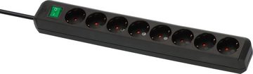 Brennenstuhl Eco-Line Steckdosenleiste 8-fach (Kabellänge 3 m), mit erhöhtem Berührungsschutz und Schalter