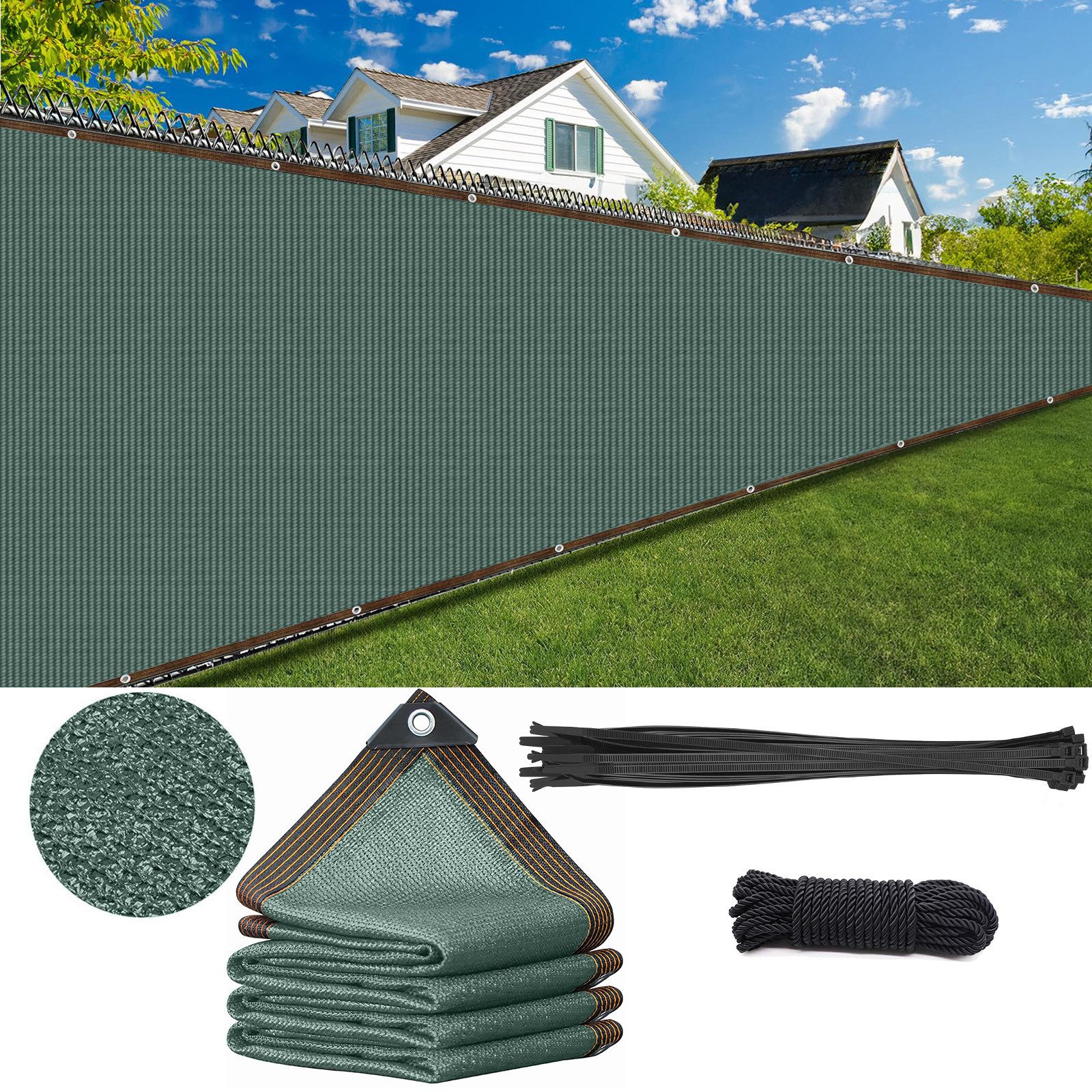 Sunicol Gartenzaun HDPE Schattiernetz mit ösen, günstig online kaufen