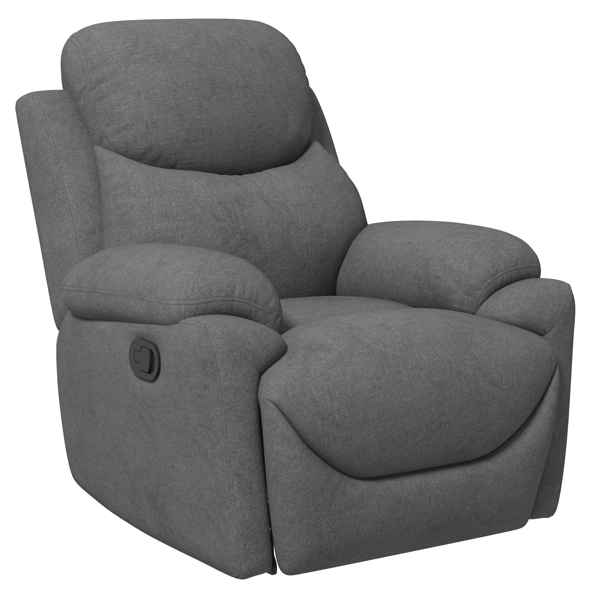 HOMCOM Relaxsessel Einzelsofa, Liege 145°, neigbarer Liegesessel (Ruhesessel, 1-St., TV-Sessel), für Wohnzimmer, Grau