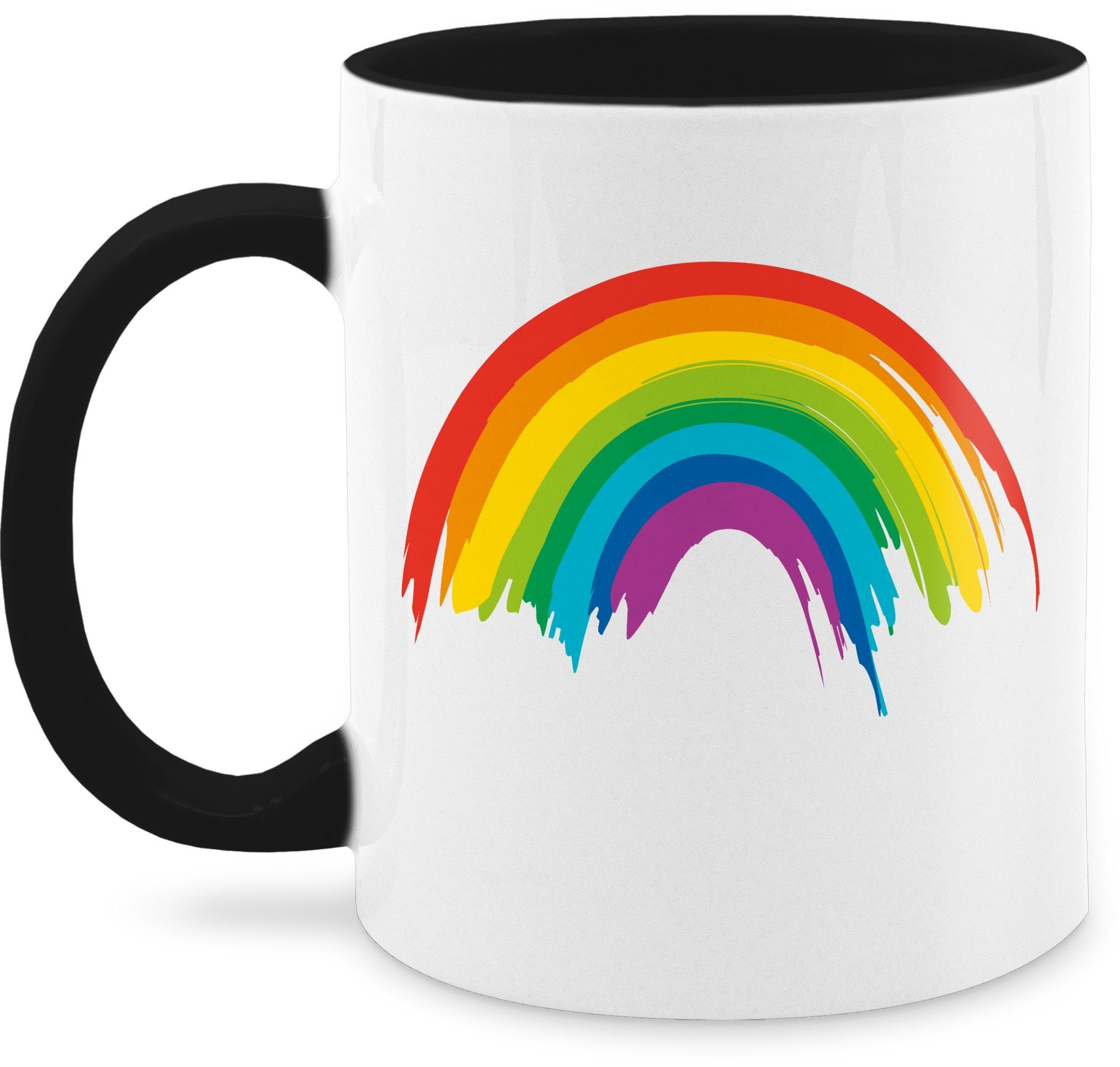 Keramik, 1 LGBT Regenbogen Tasse LGBT & Schwarz Pride Tasse LGBTQ, Shirtracer