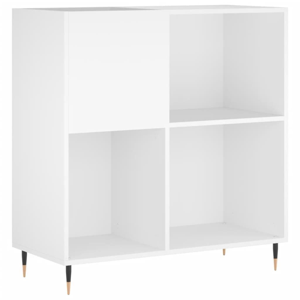 vidaXL Media-Regal Plattenschrank Weiß 84,5x38x89 cm Holzwerkstoff, 1-tlg.