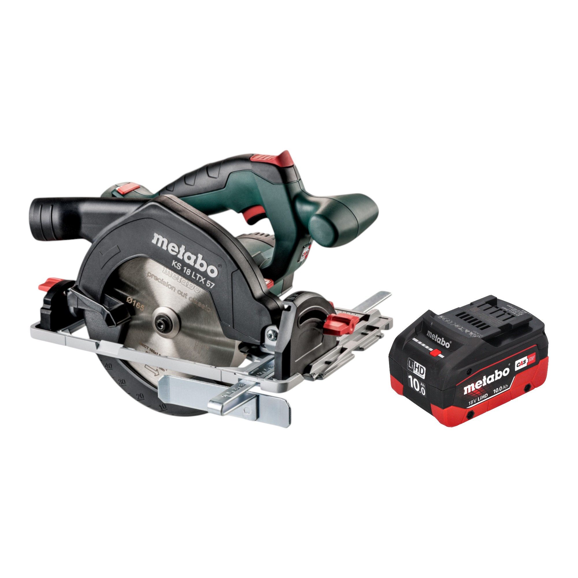 metabo Akku-Handkreissäge KS 18 LTX 57 Akku Handkreissäge 18 V 165 mm + 1x LiHD Akku 10,0 Ah
