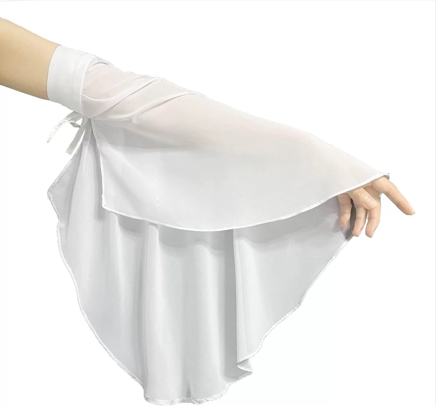 nsihing Kostüm Damen Halloween Tüllhandschuhe, Lange schwarze Chiffon Ärmel, Gothic Vampir Hexen Accessoire für Hochzeitskleid, Halloween