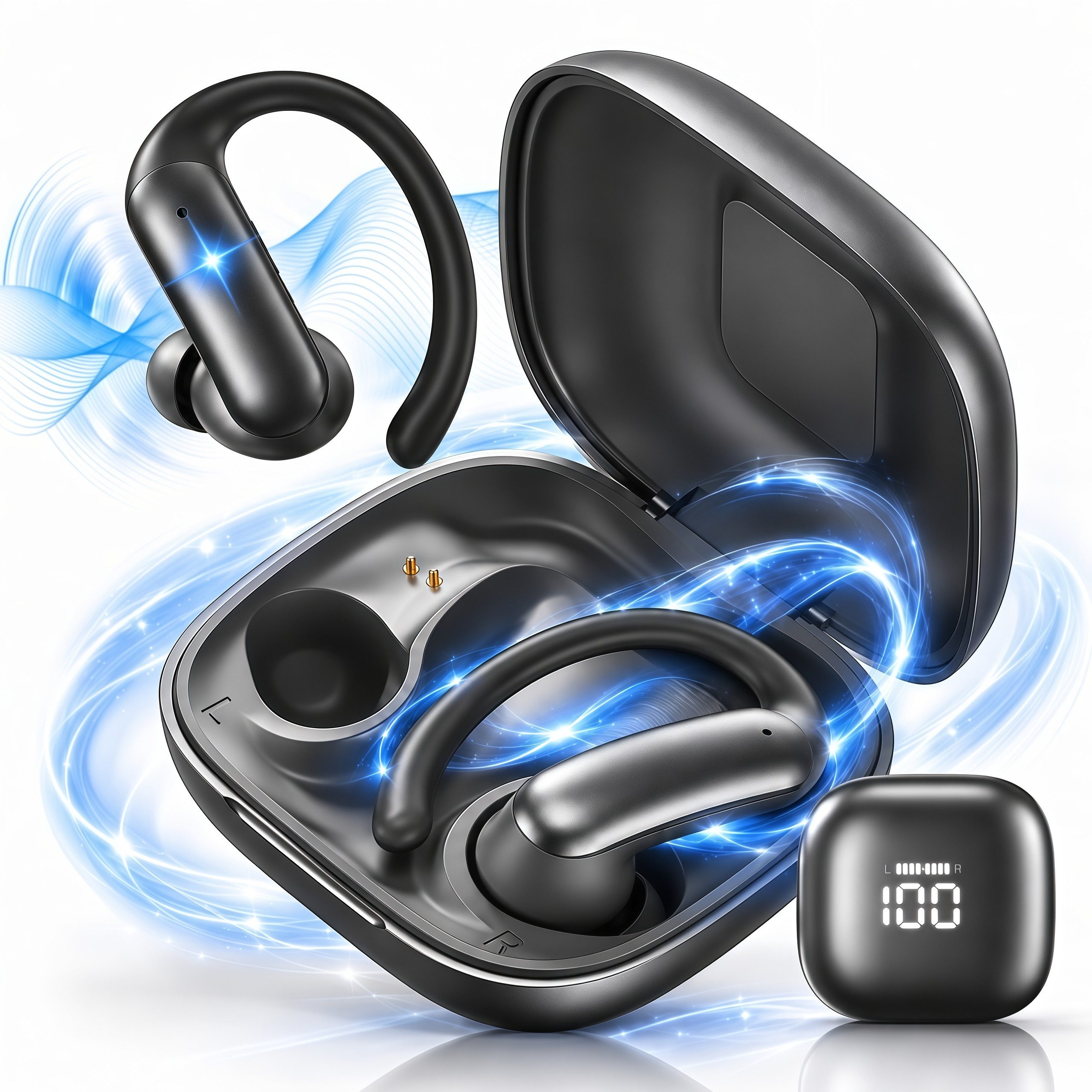 Forrlite 2026 Neue Bluetooth Kopfhörer Sport, in Ear Kopfhörer Kabellos In-Ear-Kopfhörer (Bluetooth 6.0 mit In-Ear-KopfhörerHD Mic, …