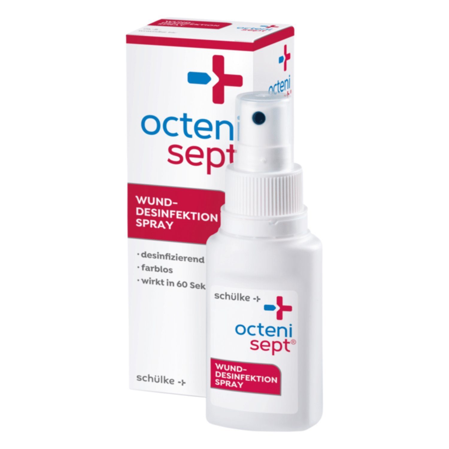 SCHÜLKE & MAYR GmbH Wundpflaster 5x Schülke octenisept® Wunddesinfektion Spray 50ml, Das Antispetikum zur Desinfektion akuter und chronischer Wunden –