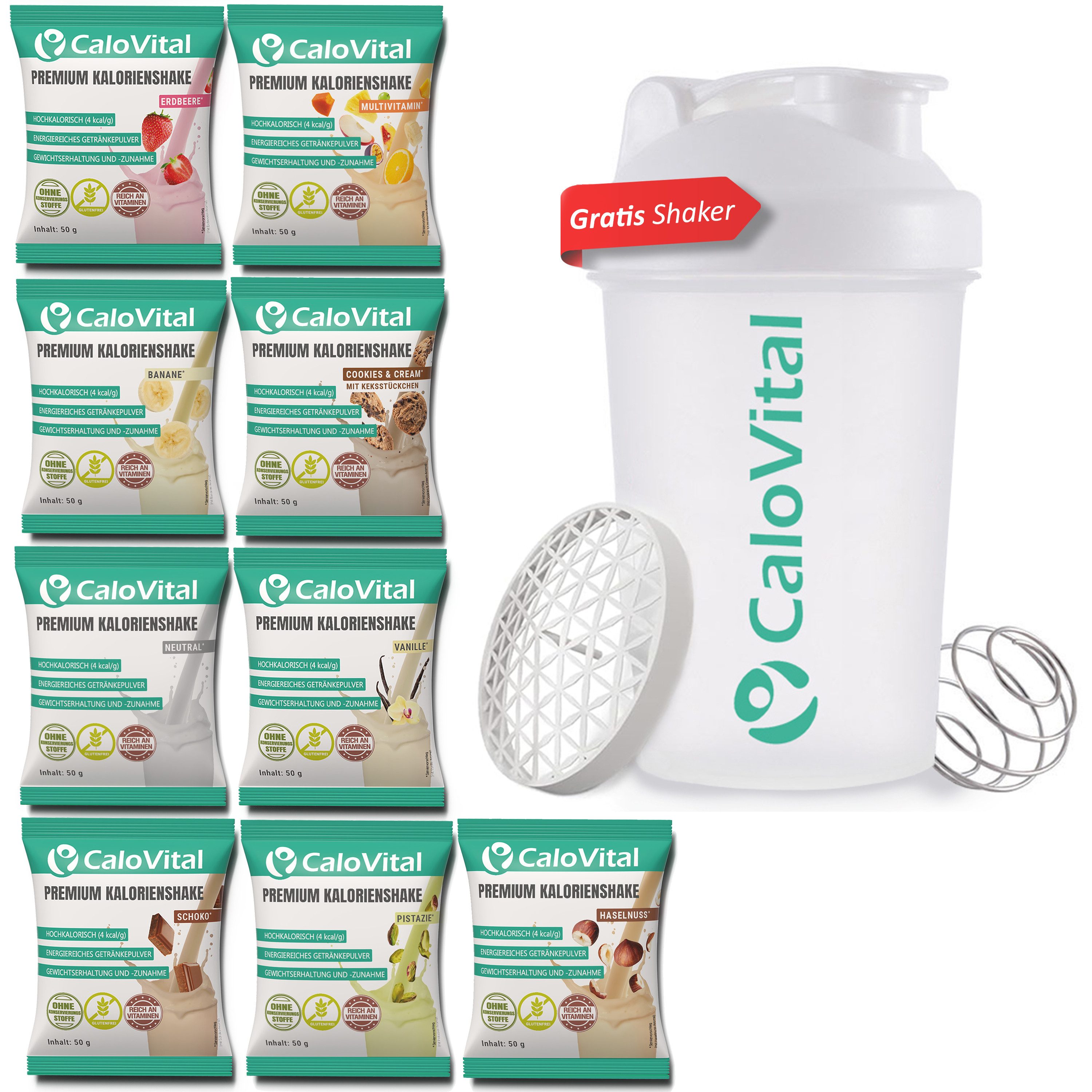CaloVital CaloVital Hochkalorische Trinknahrung als Trinkmahlzeit zum Zunehmen Pulver, 450 g