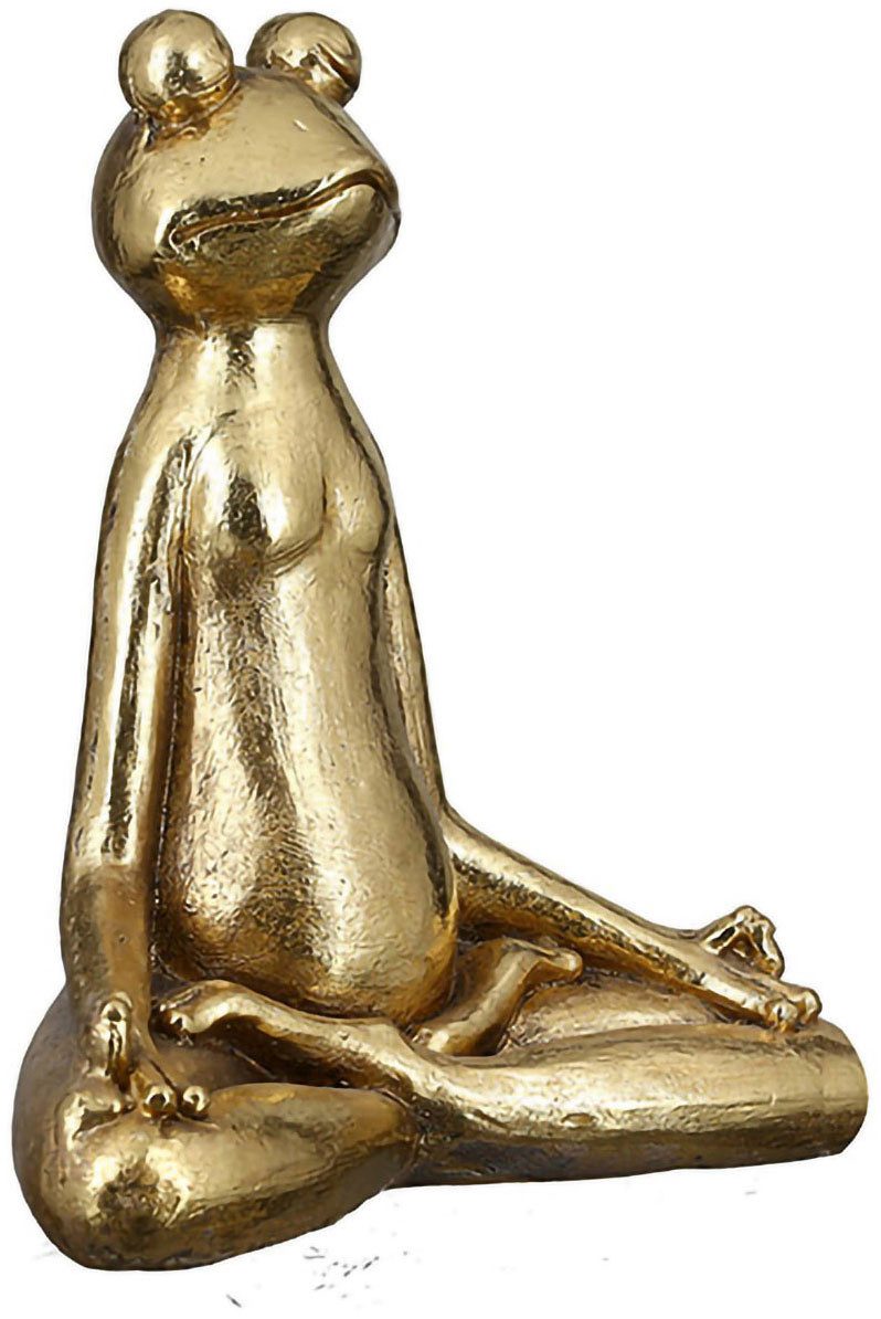 GILDE Tierfigur Figur Frosch Yoga goldfarben H. 50,5 cm (1 St)
