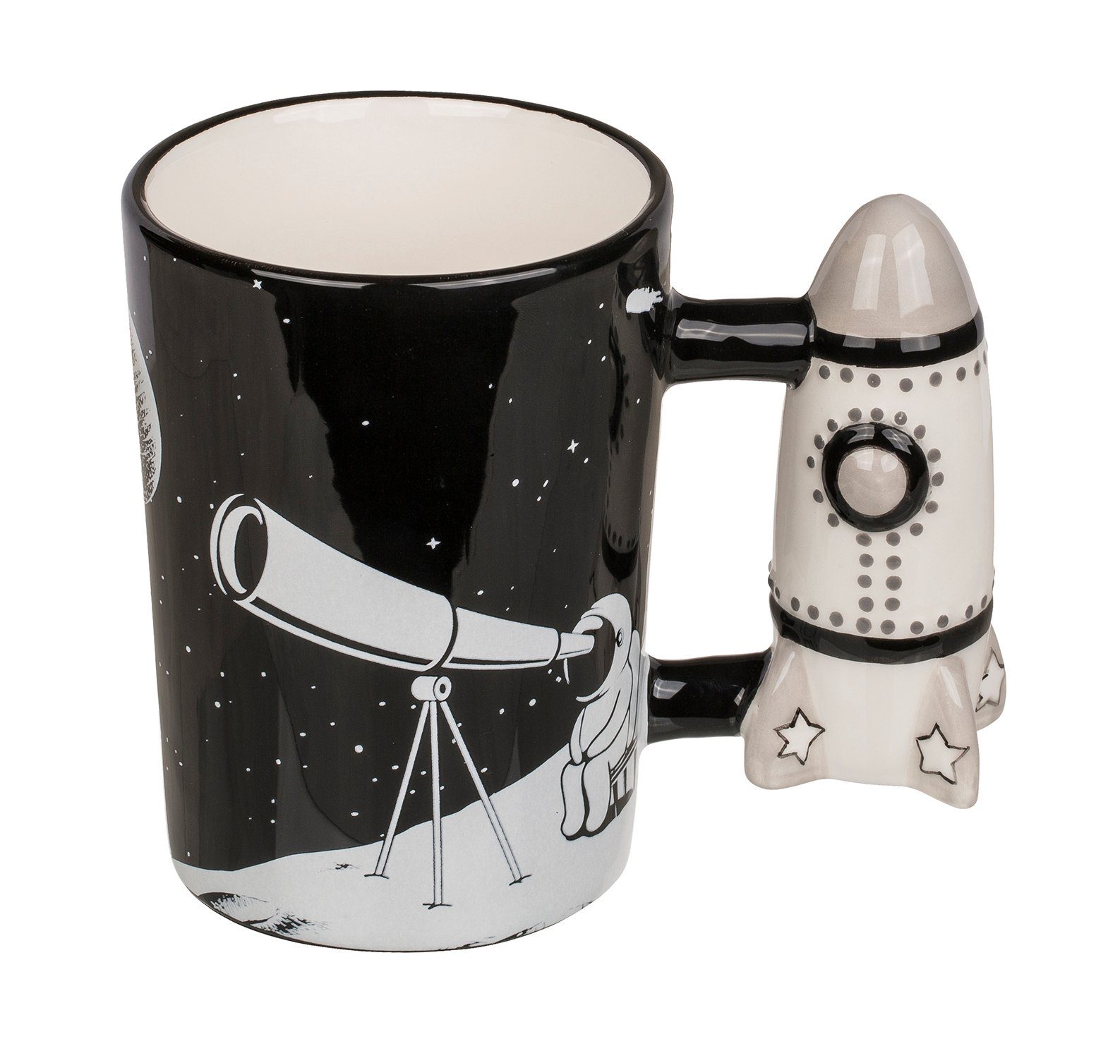 mit Astronauten griff, the Raketen of Space Blue Tasse Tasse Mug Out