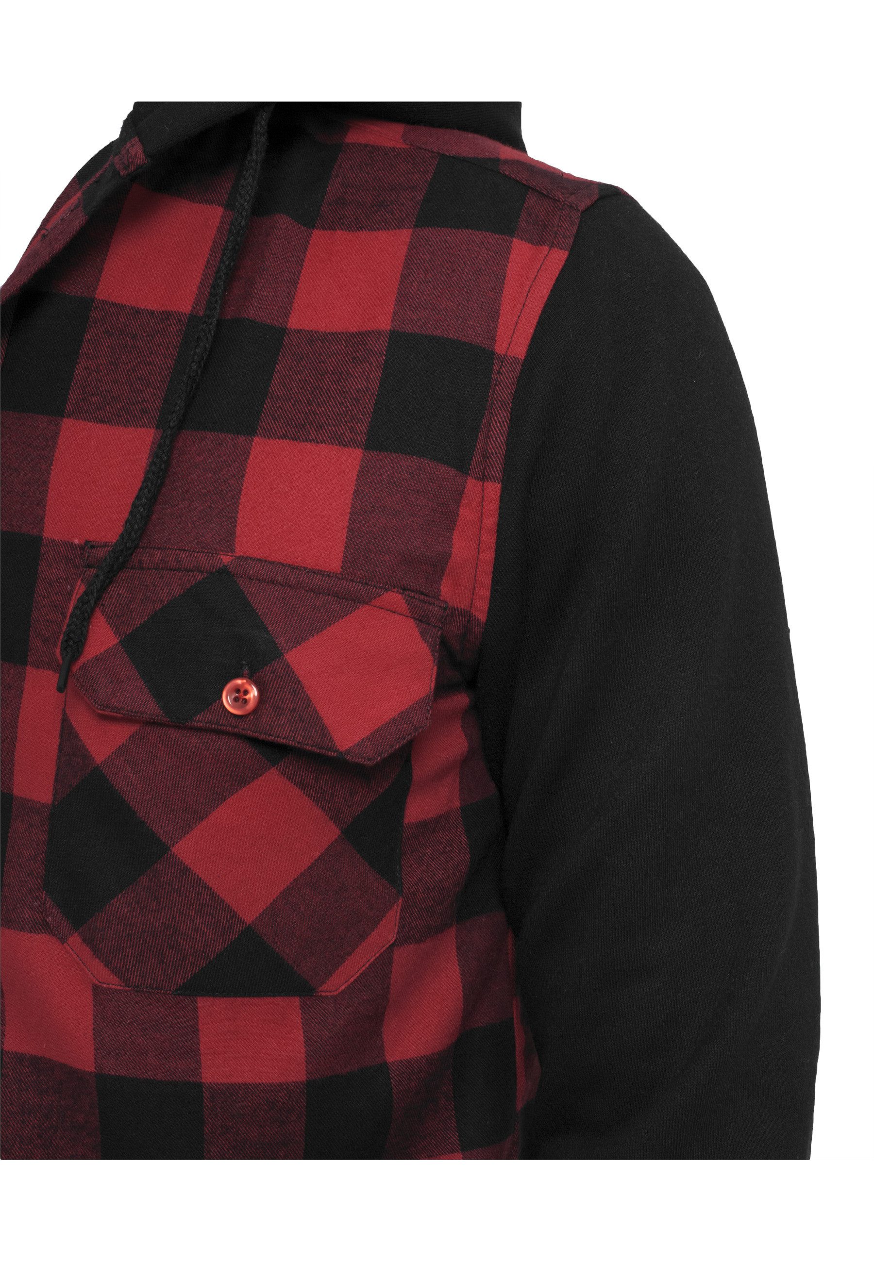 URBAN CLASSICS Langarm-Poloshirt Urban Classics Herren Hooded Checked Flanell Sweat Sleeve Shirt (1-tlg)