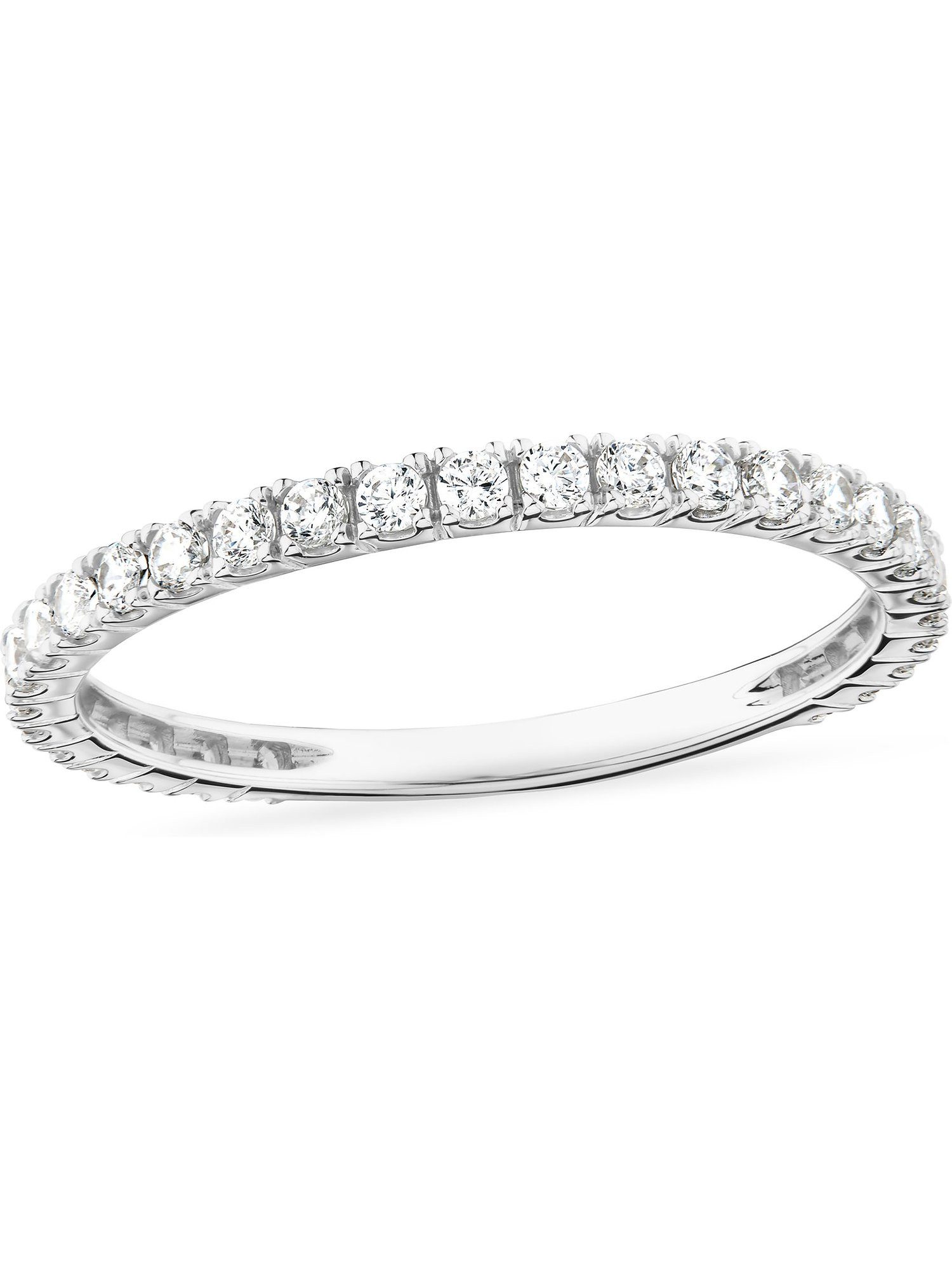 CHRIST Fingerring CHRIST Damen-Damenring 375er Weißgold Zirkonia, Zirkonia günstig online kaufen