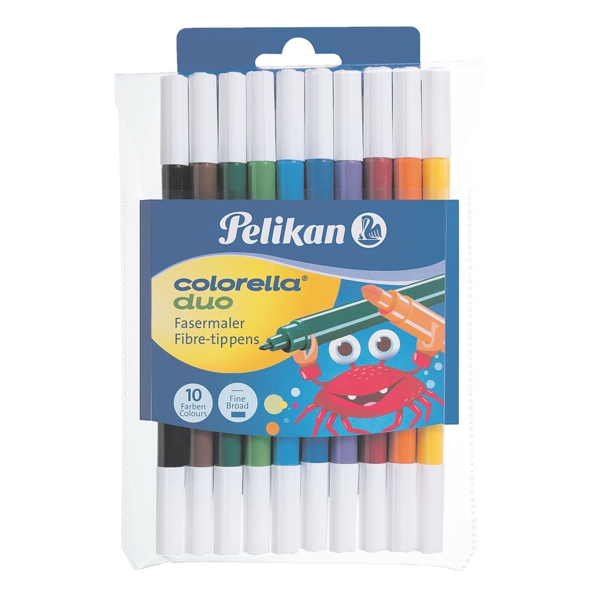 Pelikan Filzstift Colorella Duo, (10-tlg), mit ventilierter Kappe