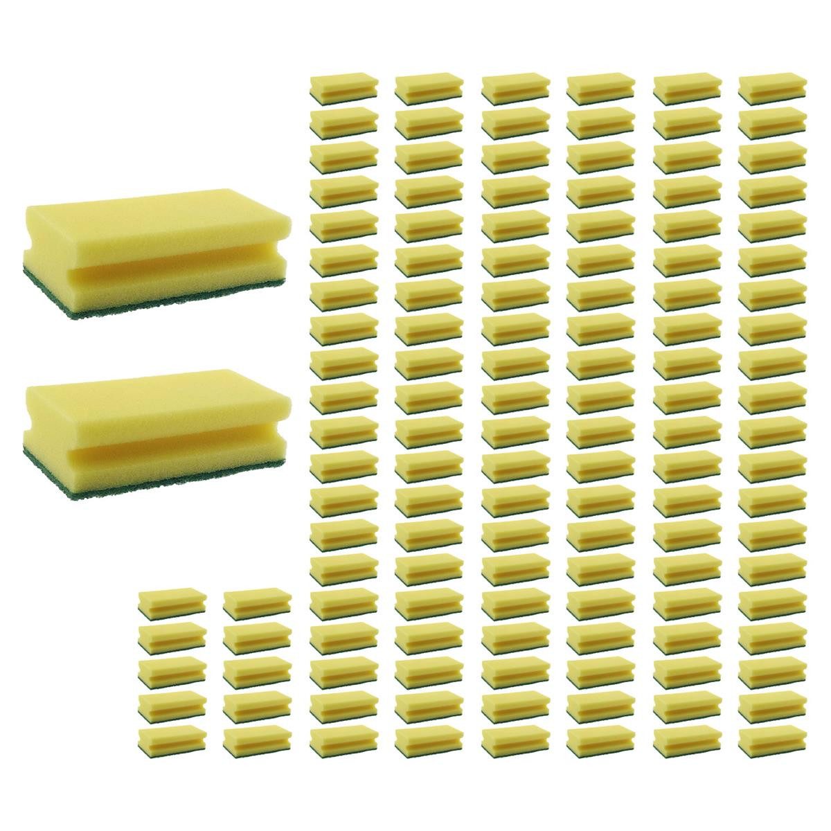 Reinigungsschwamm Vliesschwamm 10er Set Gelb Grün Schwarz Reinigungsschwamm