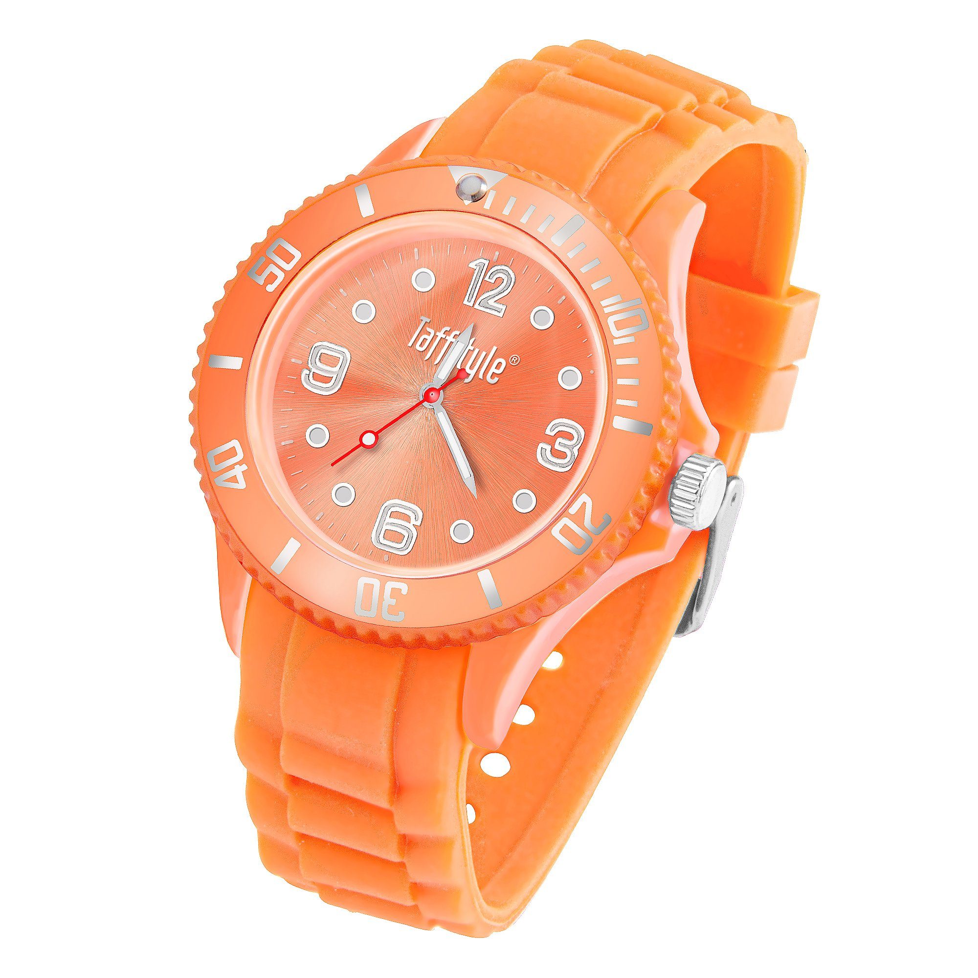 Taffstyle Quarzuhr Armbanduhr Silikon Analog Quarz Farbige Sport Uhr, Sportuhr Damenuhr Silikonuhr Kinderuhr Herrenuhr Bunt Gummi Armband