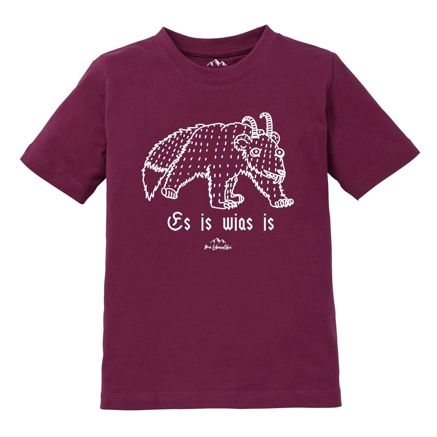 Bavariashop Print-Shirt Kinder T-Shirt Wolpertinger "Es is wias is"
