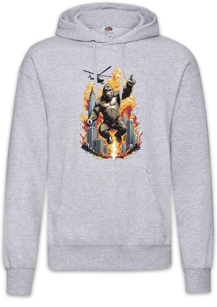 Hoodie Skyscraper Kong Herren Hoodie Ape Affe Japan Insel King Kaiju Giant