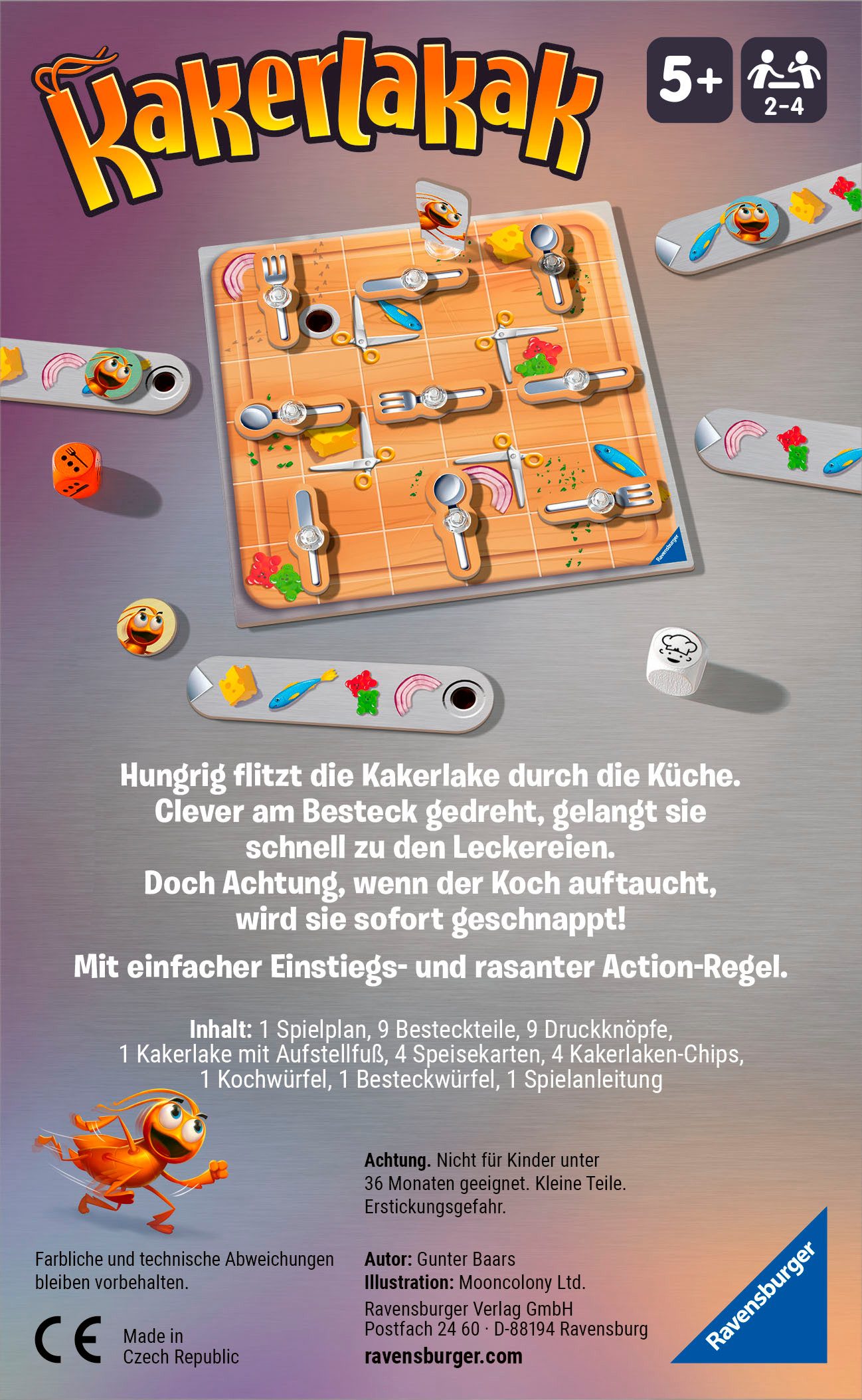 Ravensburger Spiel Kakerlakak, Kinderspiel, Made in Europe