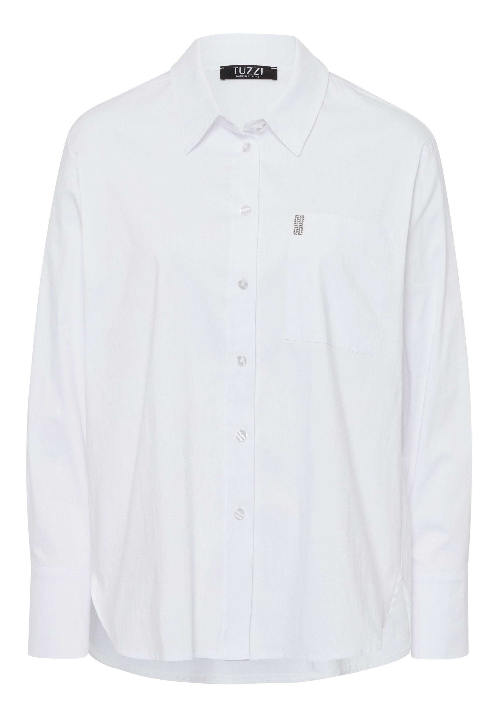 TUZZI Langarmbluse Bluse ESSENTIALS mit Liegefalten-Gruppe und Glitze