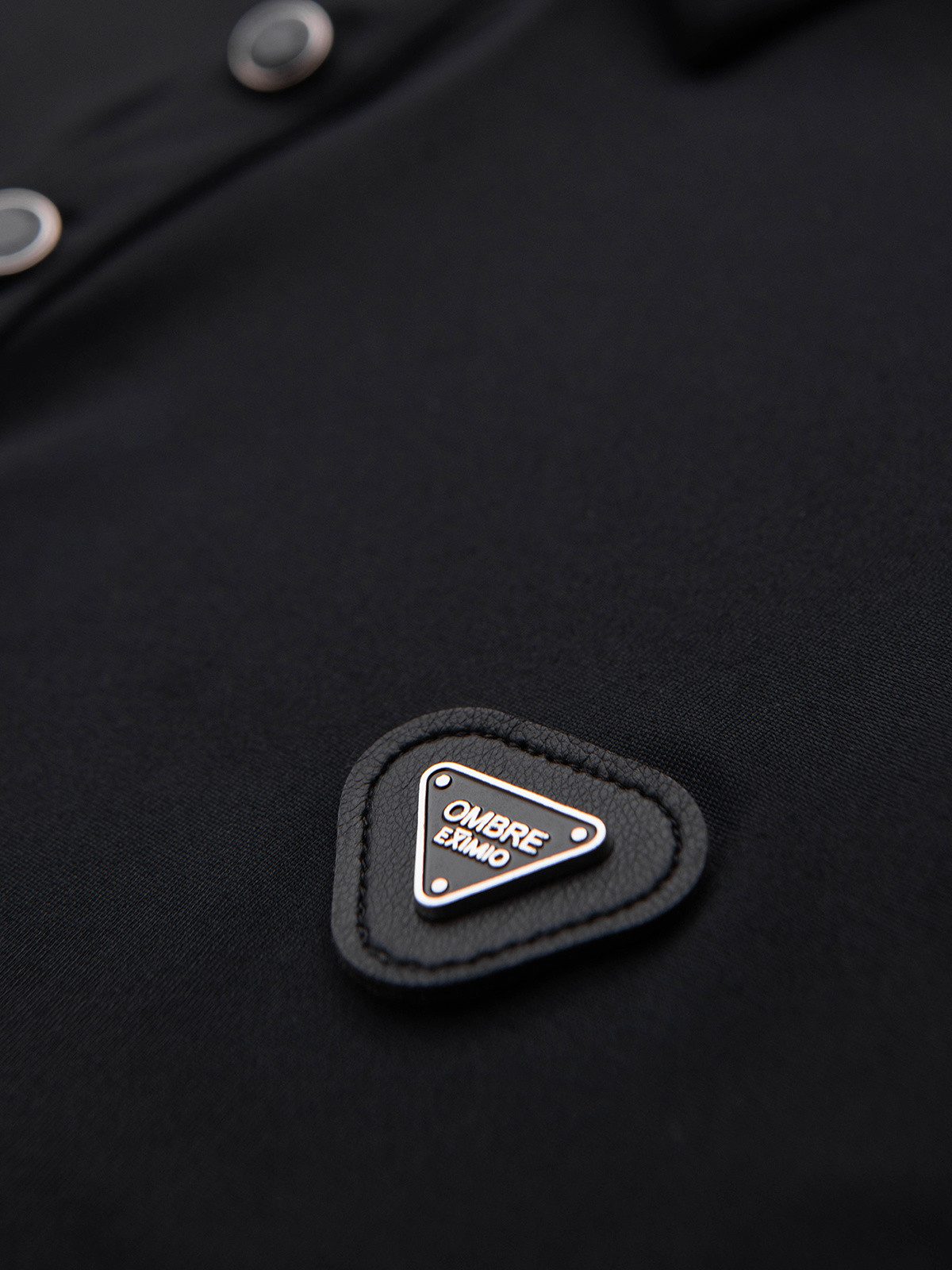 OMBRE Langarm-Poloshirt Polo-Shirt mit langen Ärmeln und eleganten Markenknöpfen