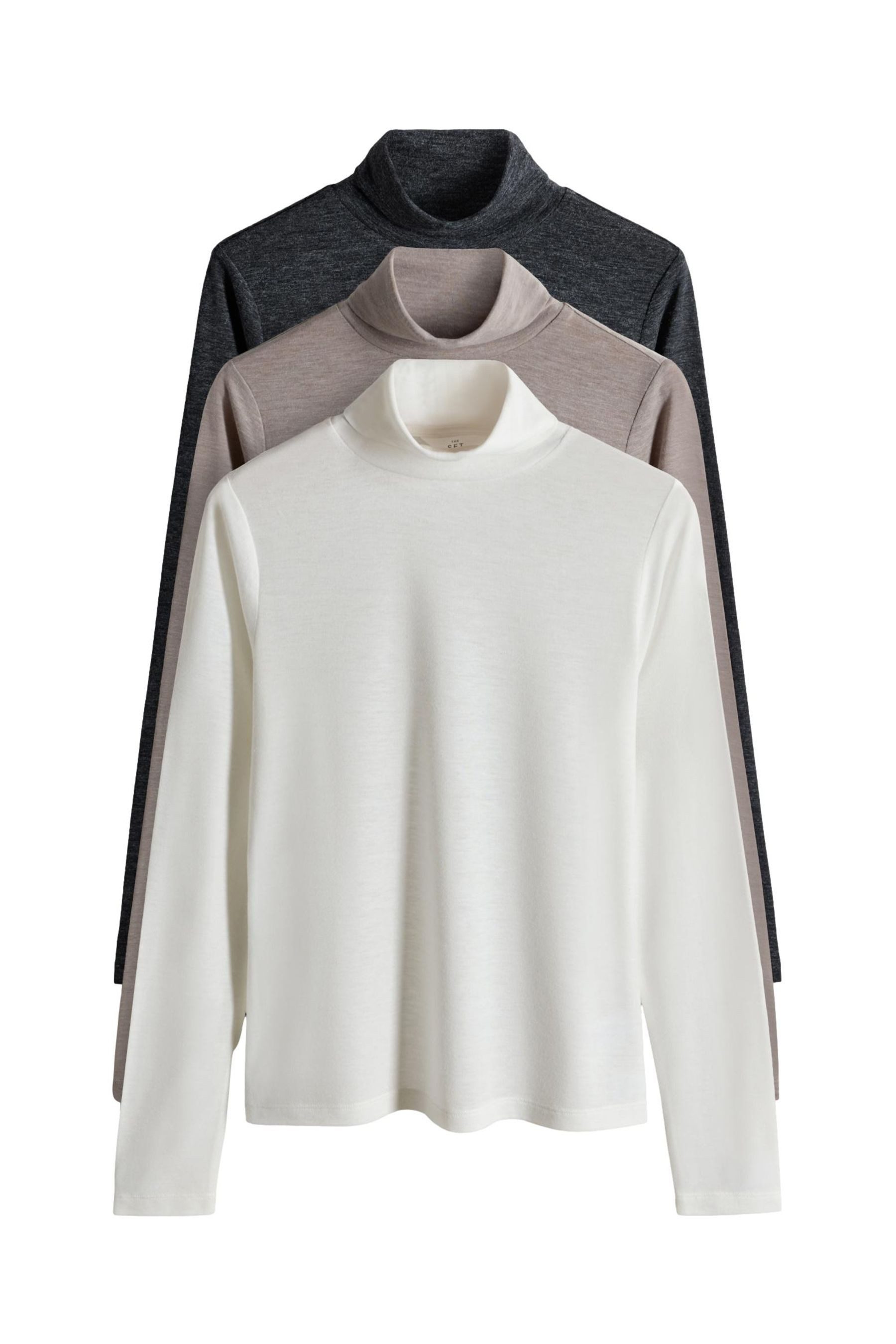 The Set Langarmshirt The Set Langarmshirts mit Rollkragen, 3er-Pack (3-tlg) günstig online kaufen