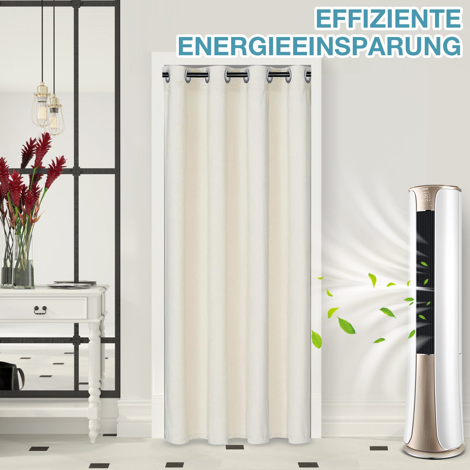 Jibenhome Türvorhang Türvorhang Ösen,Thermo Vorhang,Tür Vorhang günstig online kaufen