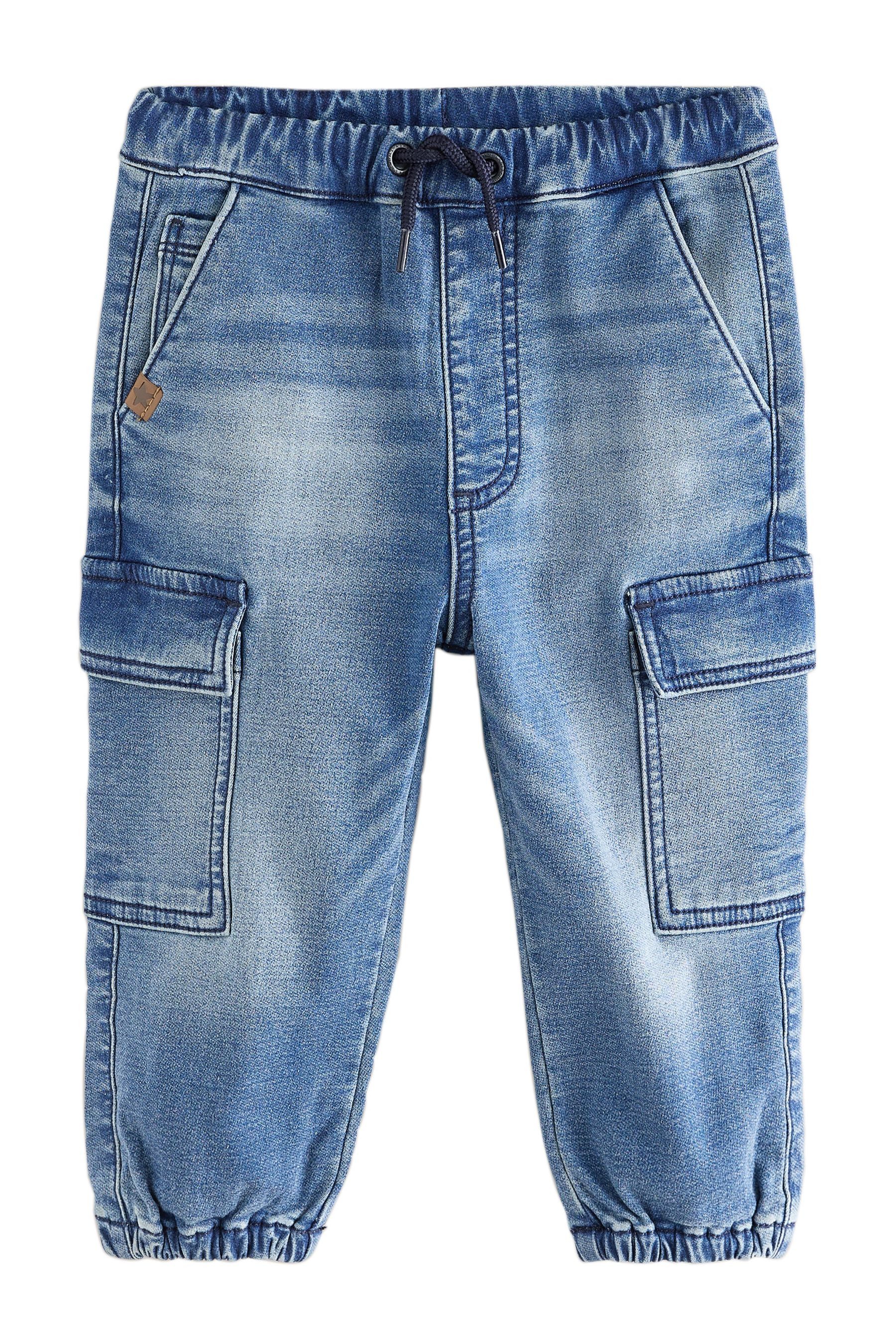 Next Stretch-Jeans Cargojeans mit weitem Bein (1-tlg)