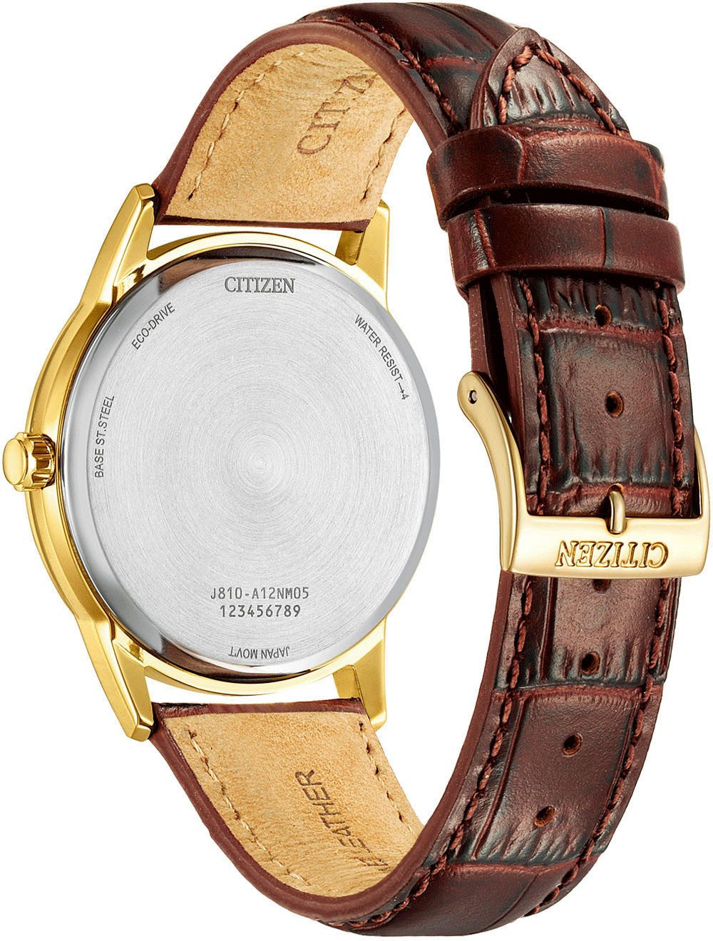Citizen Solaruhr AW1782-11A, Armbanduhr, Herrenuhr, Lederarmband, analog, Tag
