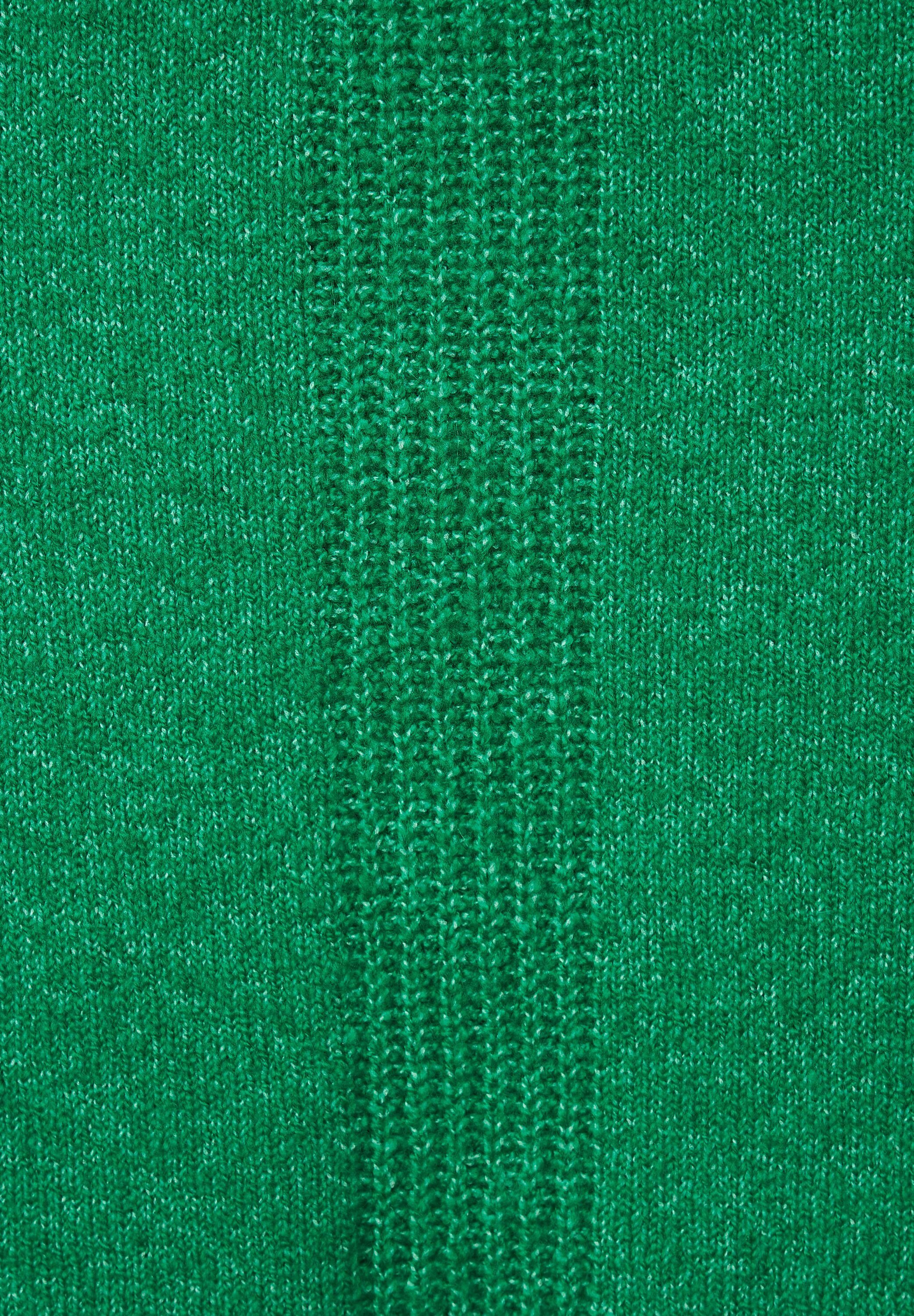 melange Cecil green Feinstrick bright Rollkragenpullover